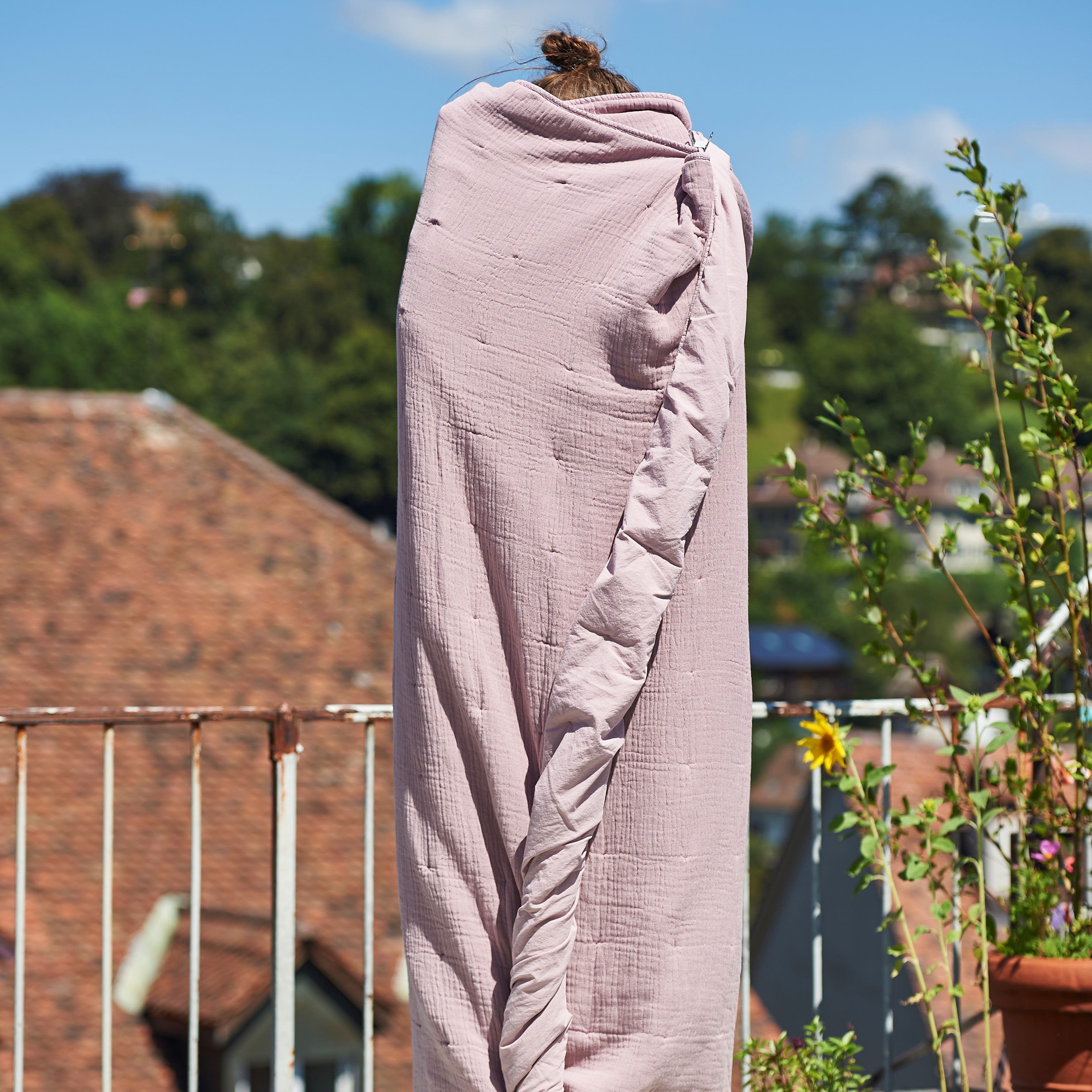 NORA blanket ash rose, quilt 150x200 cm