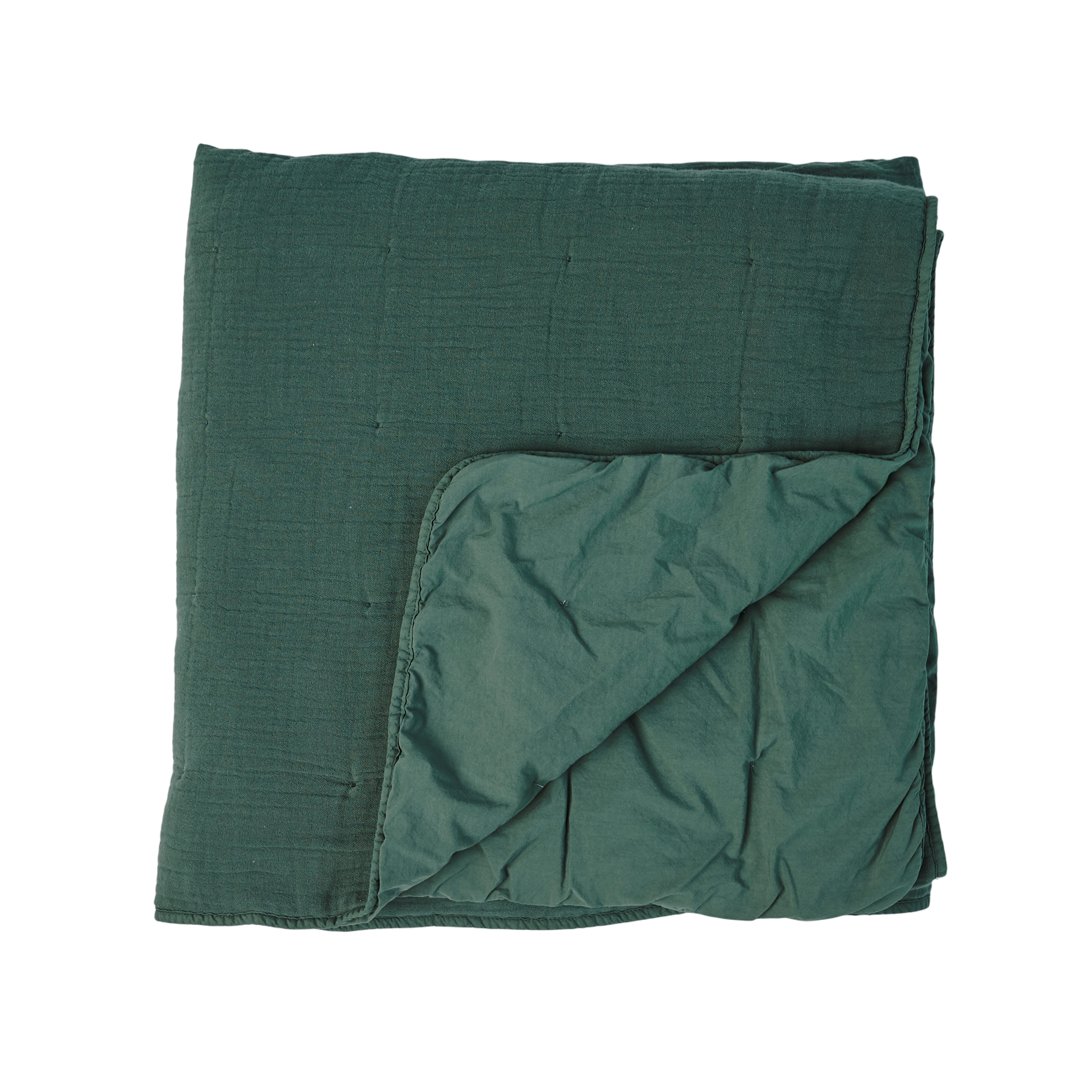 NORA Decke dunkelgrün, Quilt 150x200 cm