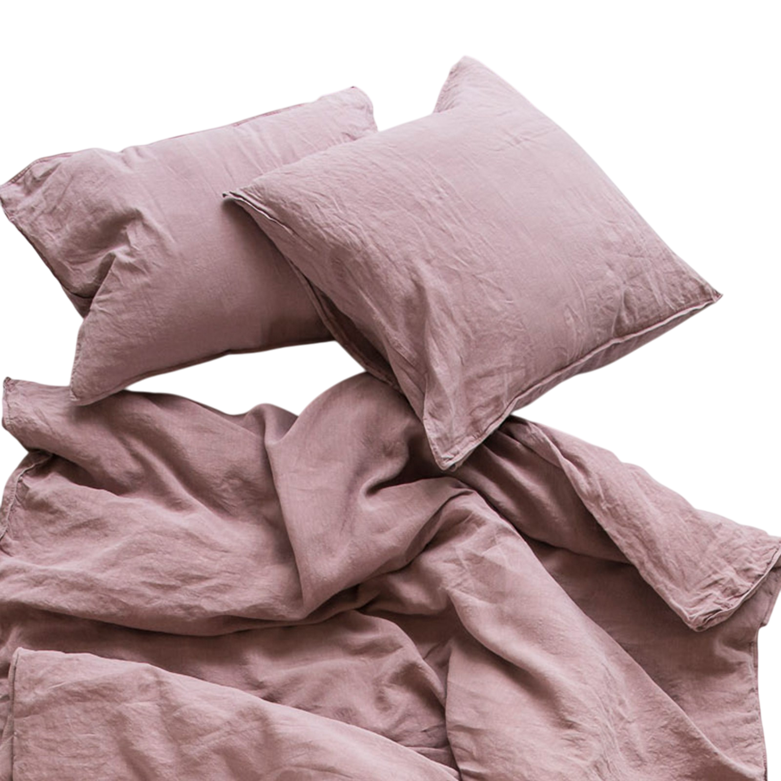 Linus uni, ash rose Taie d'oreiller 40x60 cm