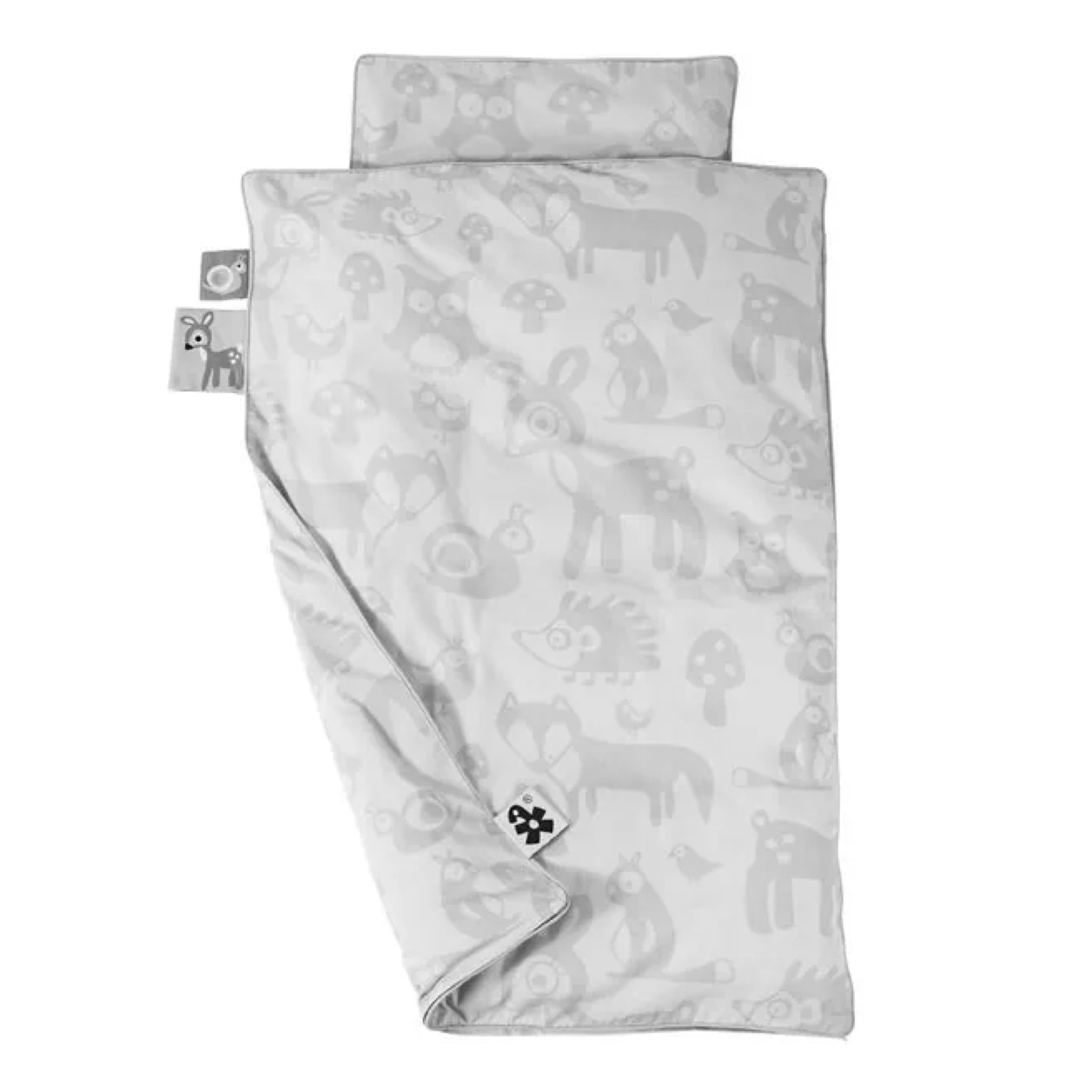 Bettwäsche 100x70 / 45x40, Baby, Forest, grau