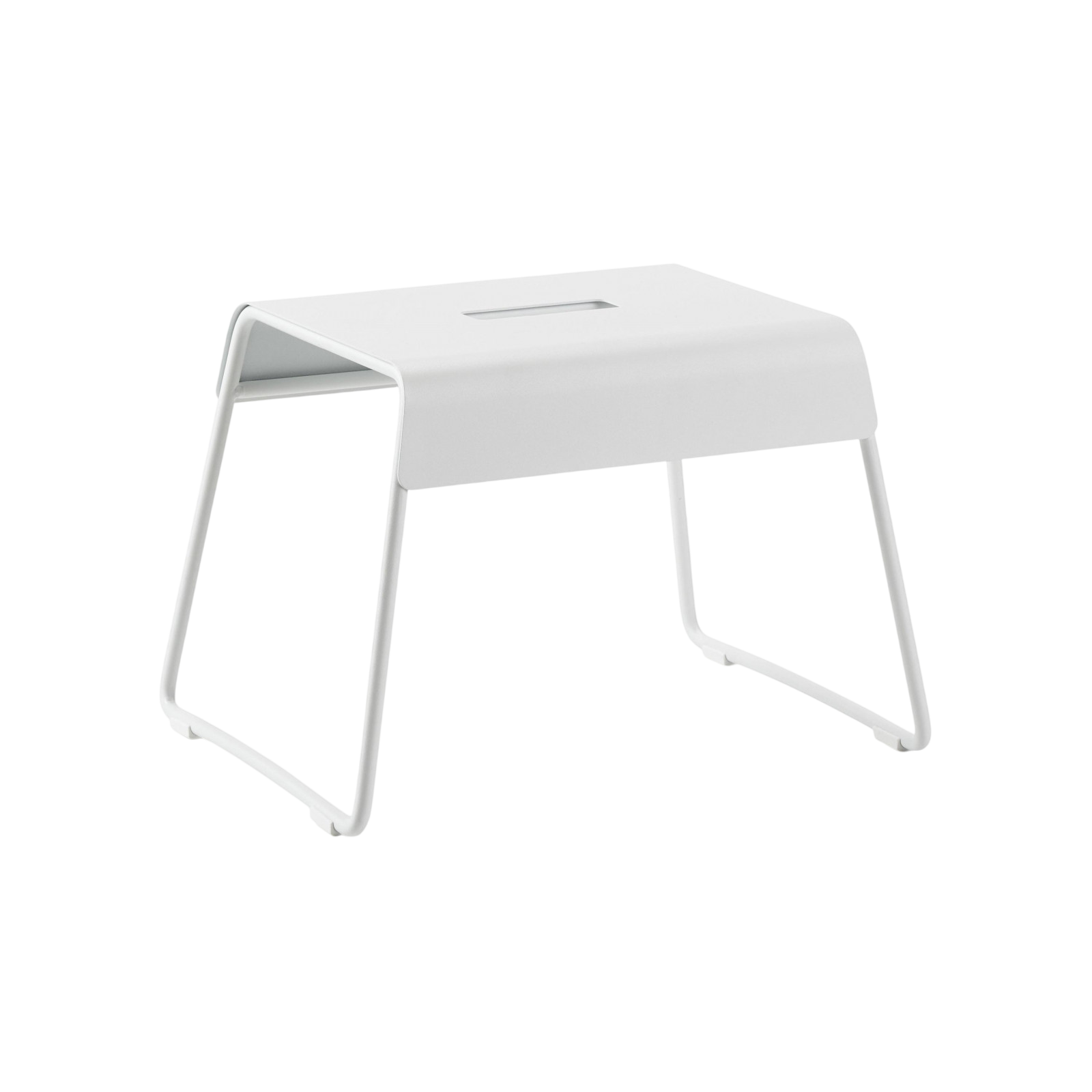 Zone stool steel, white