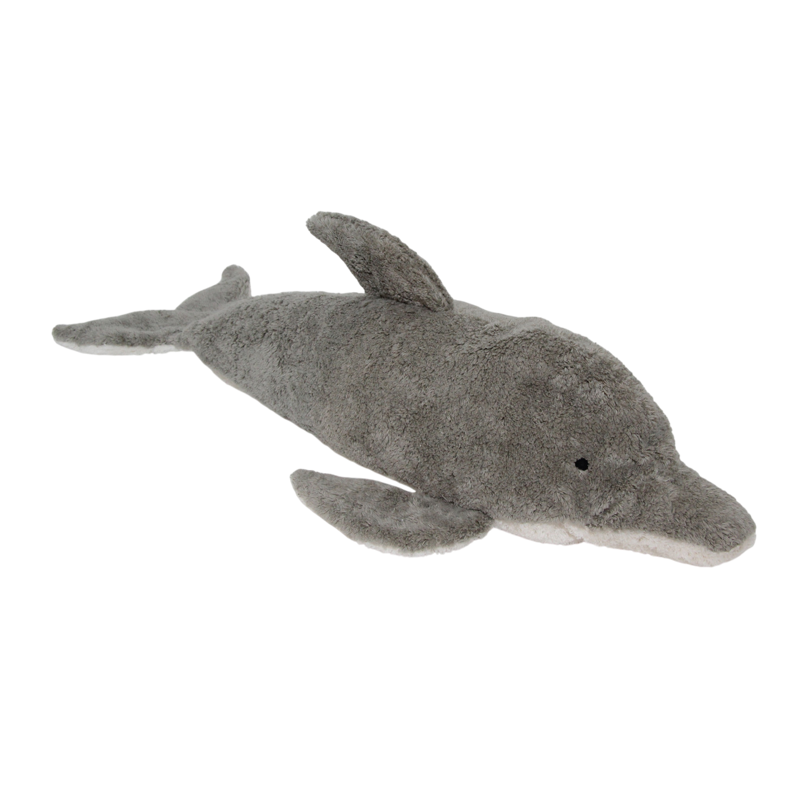 Senger organic cuddly and warming toy dolphin spelt large grey