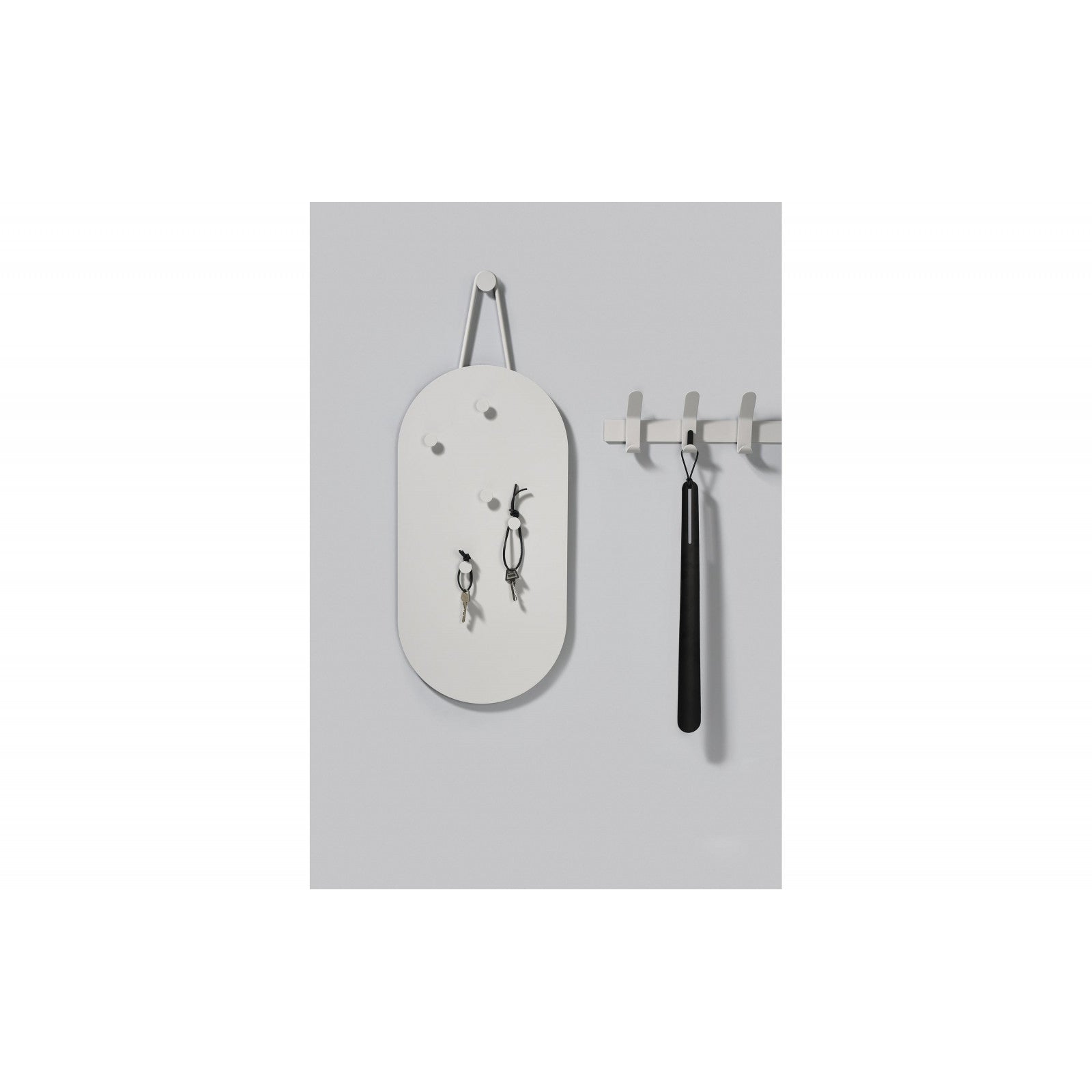 Metal memo board, light gray