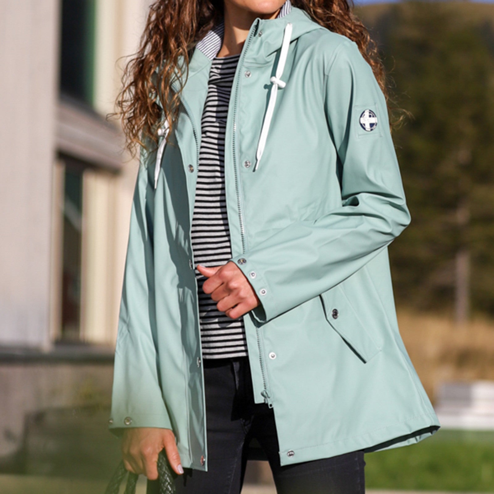 Veste de pluie pour femme Vally blue surf