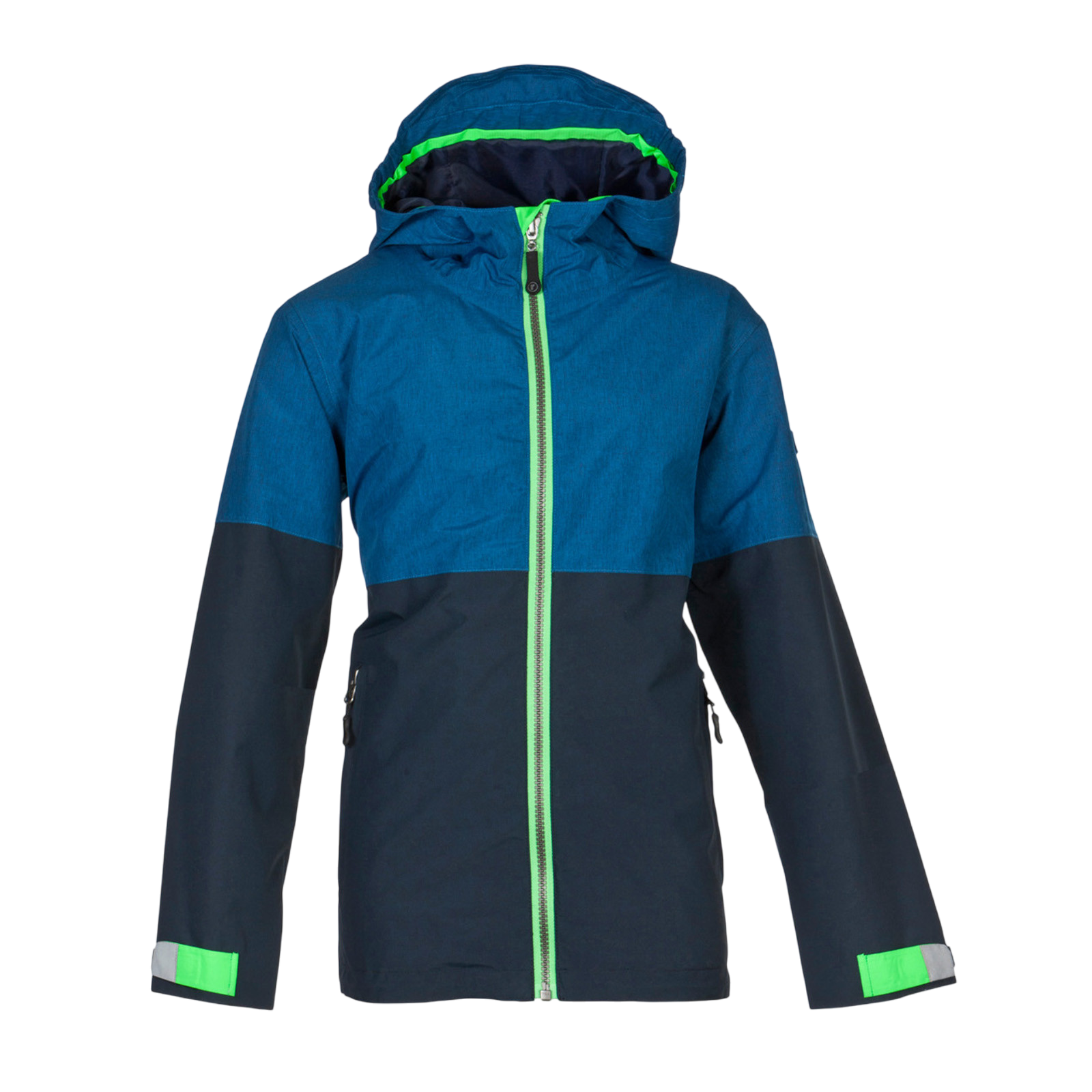 Kids Puck rain jacket peacock denim