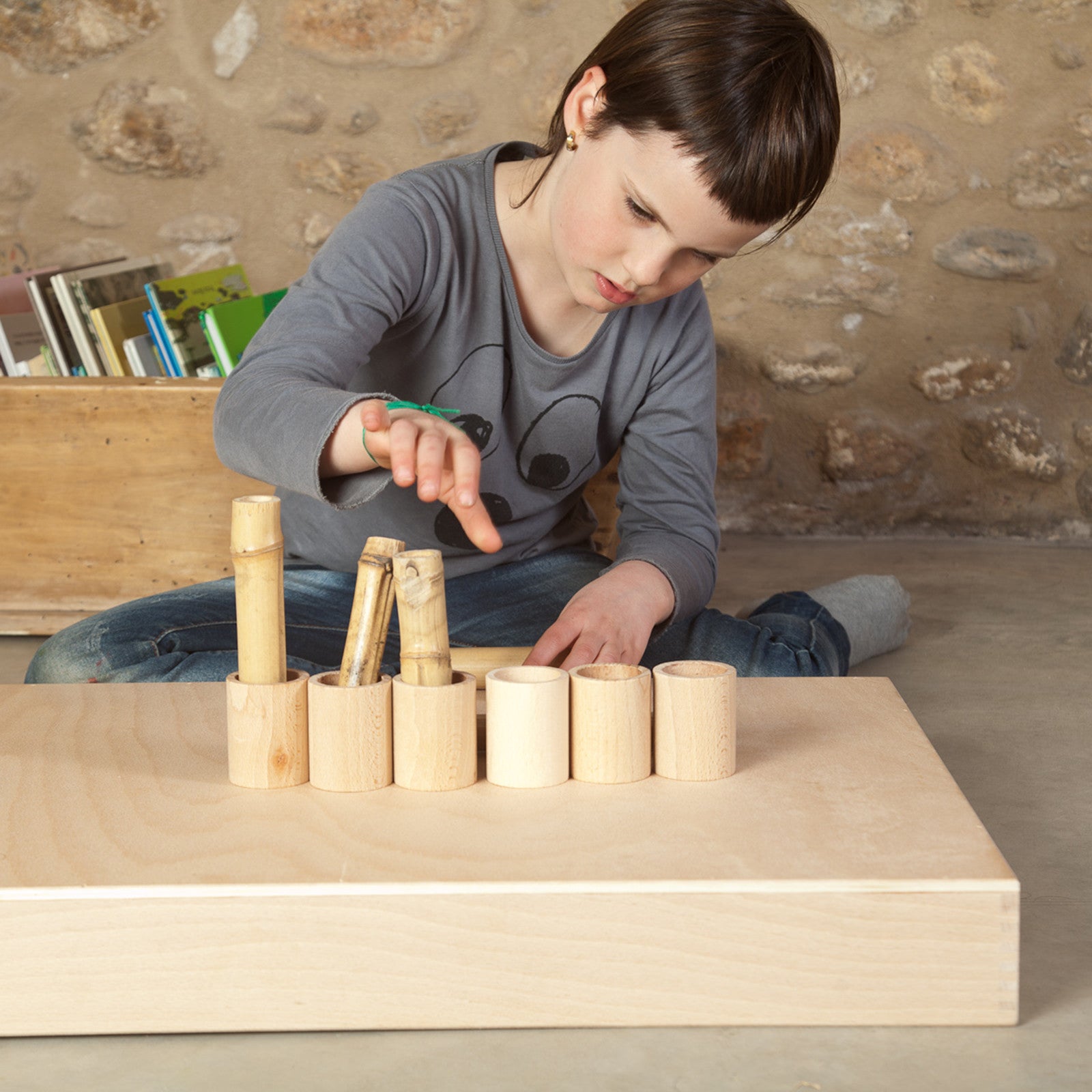 Gobelet en bois avec couvercle Natural 6 pièces Grapat