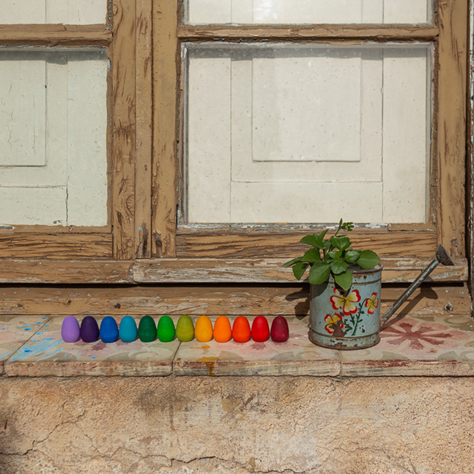 Mandala 36 Eier Regenbogen Grapat