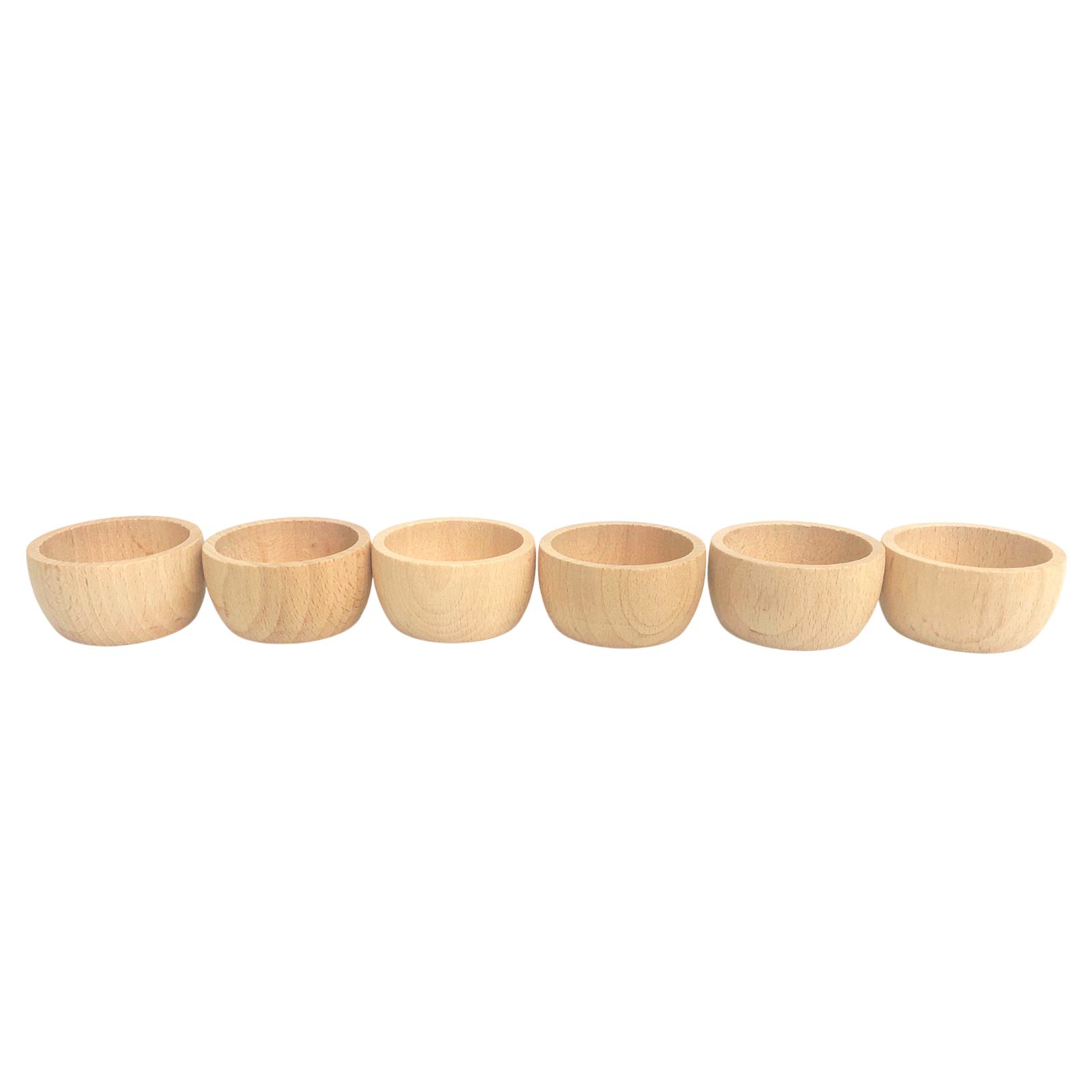 Holzschalen 6 Stück Natur Grapat