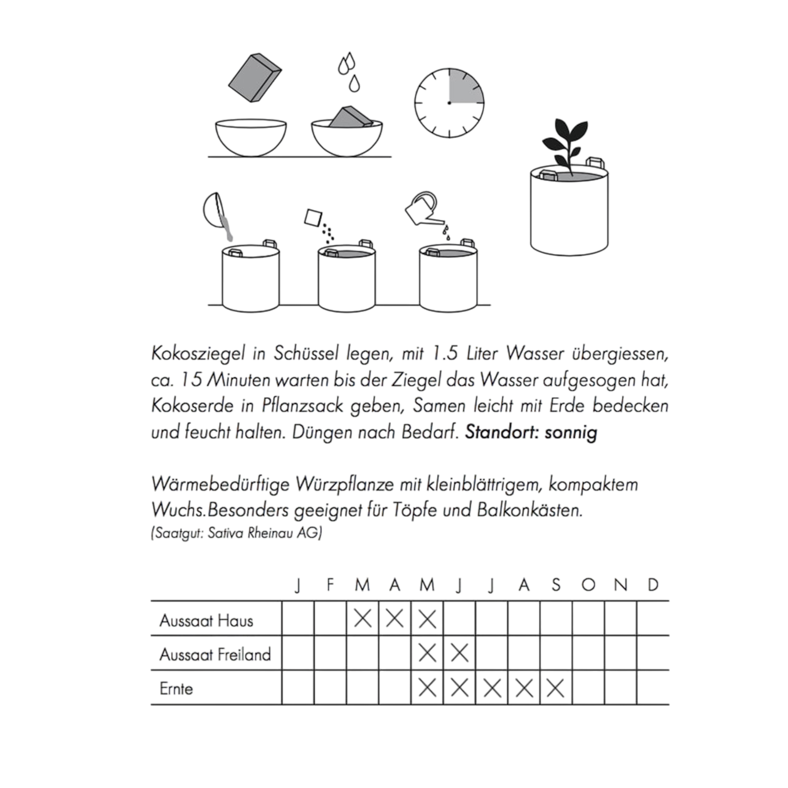 Greek basil planting bag