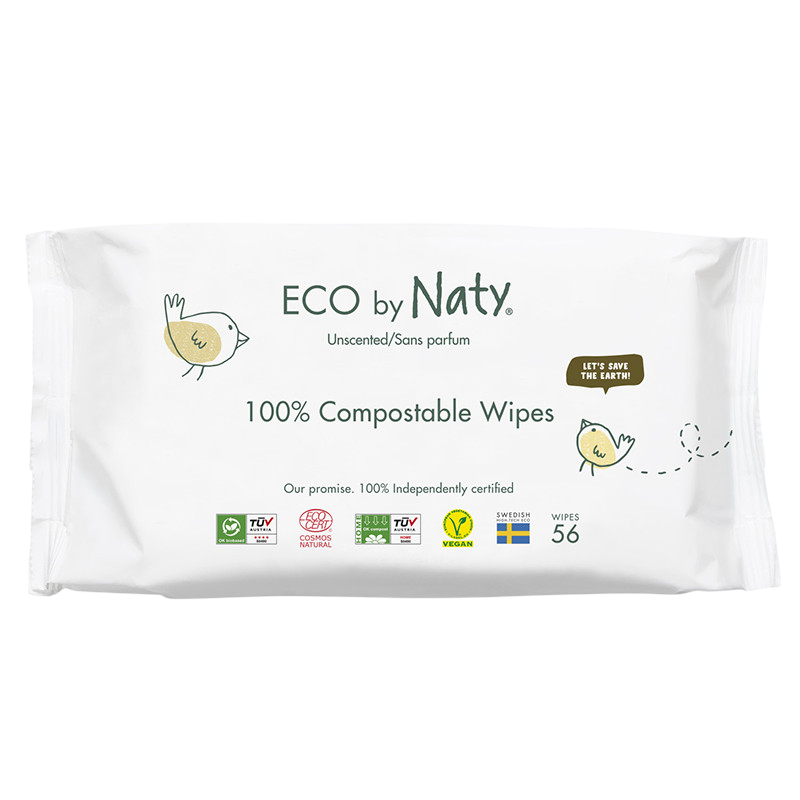 Feuchttücher 100% kompostierbar sensitiv unparfümiert