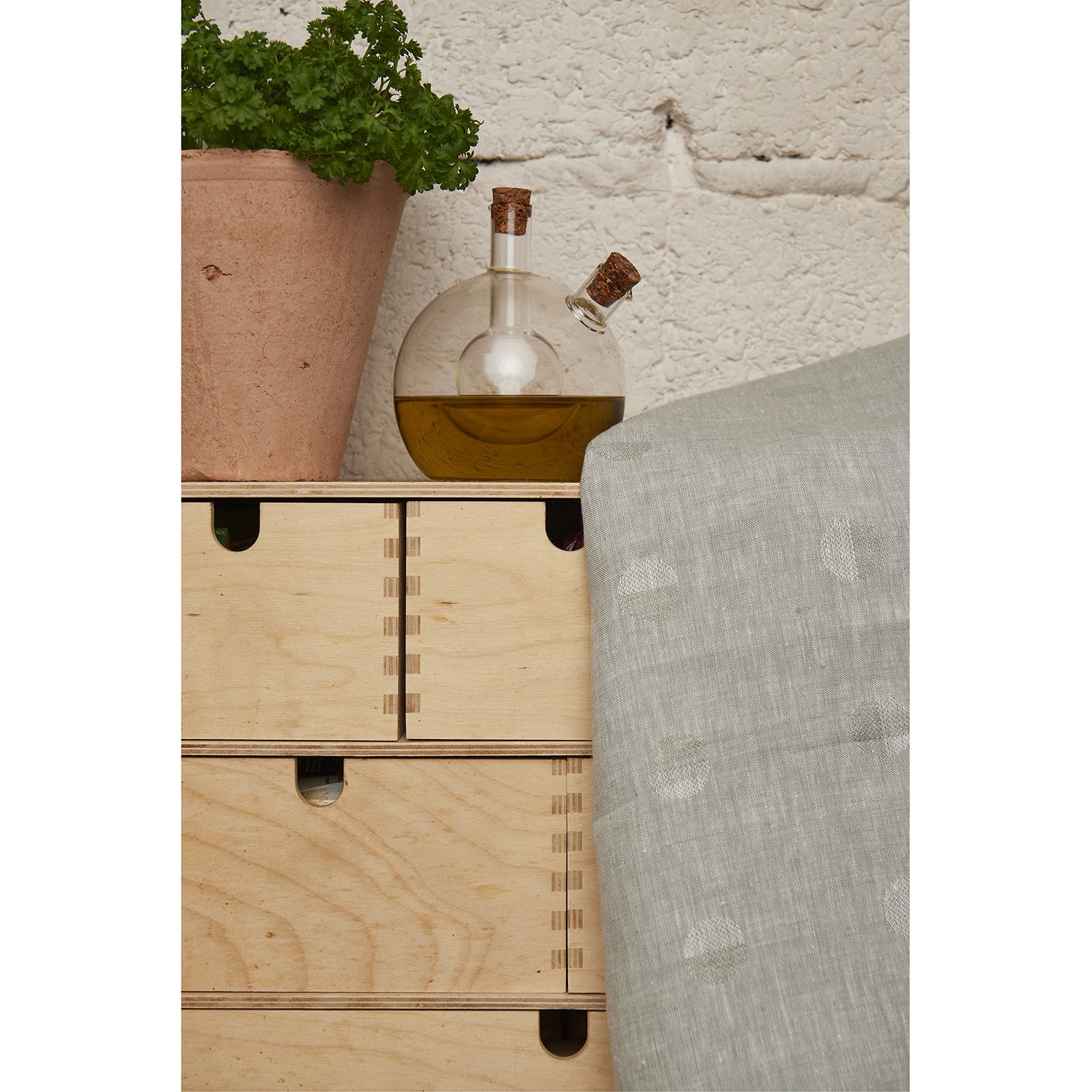 JULIETTE "Small Dots" kitchen towel eucalyptus 50x70cm