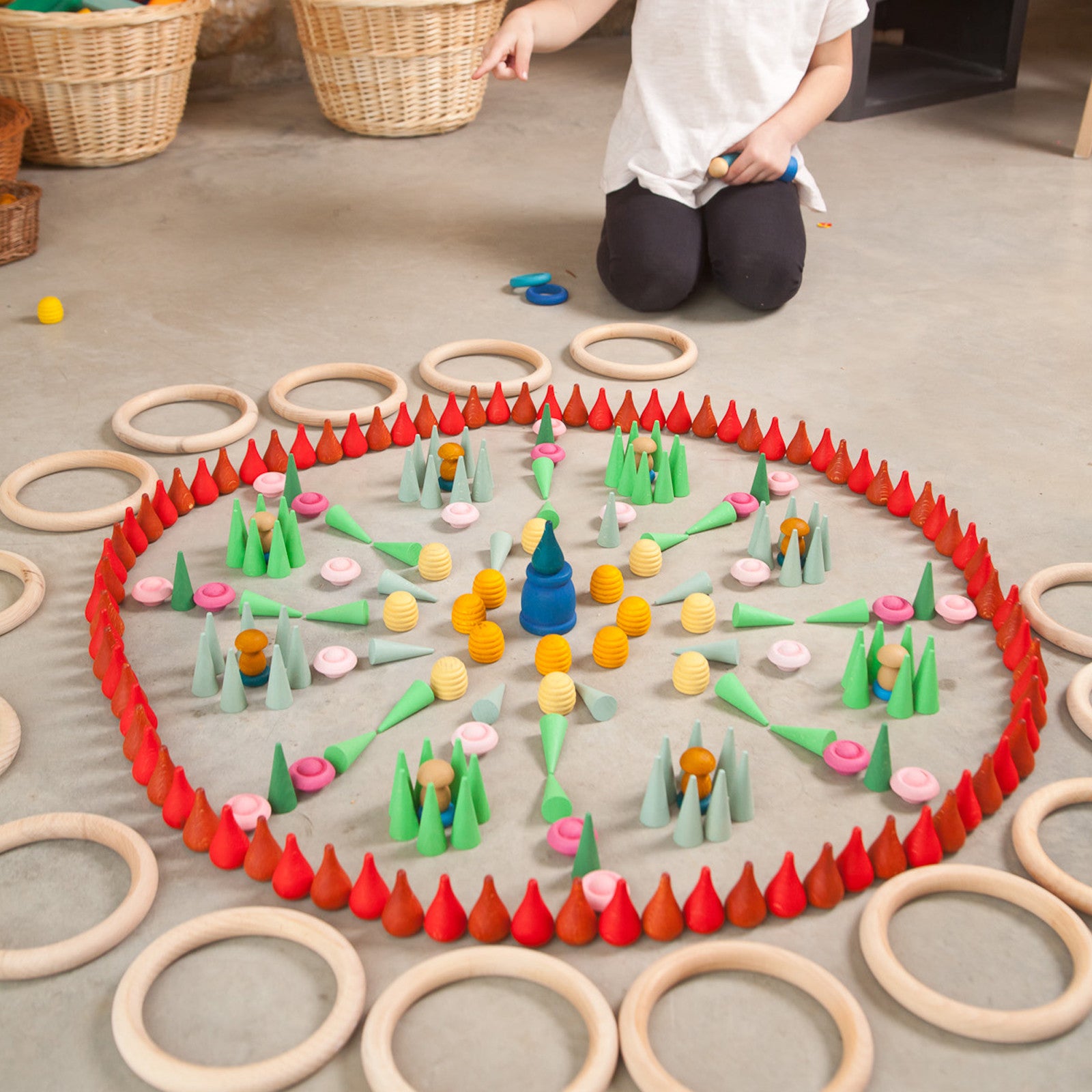 Mandala 36 cone green