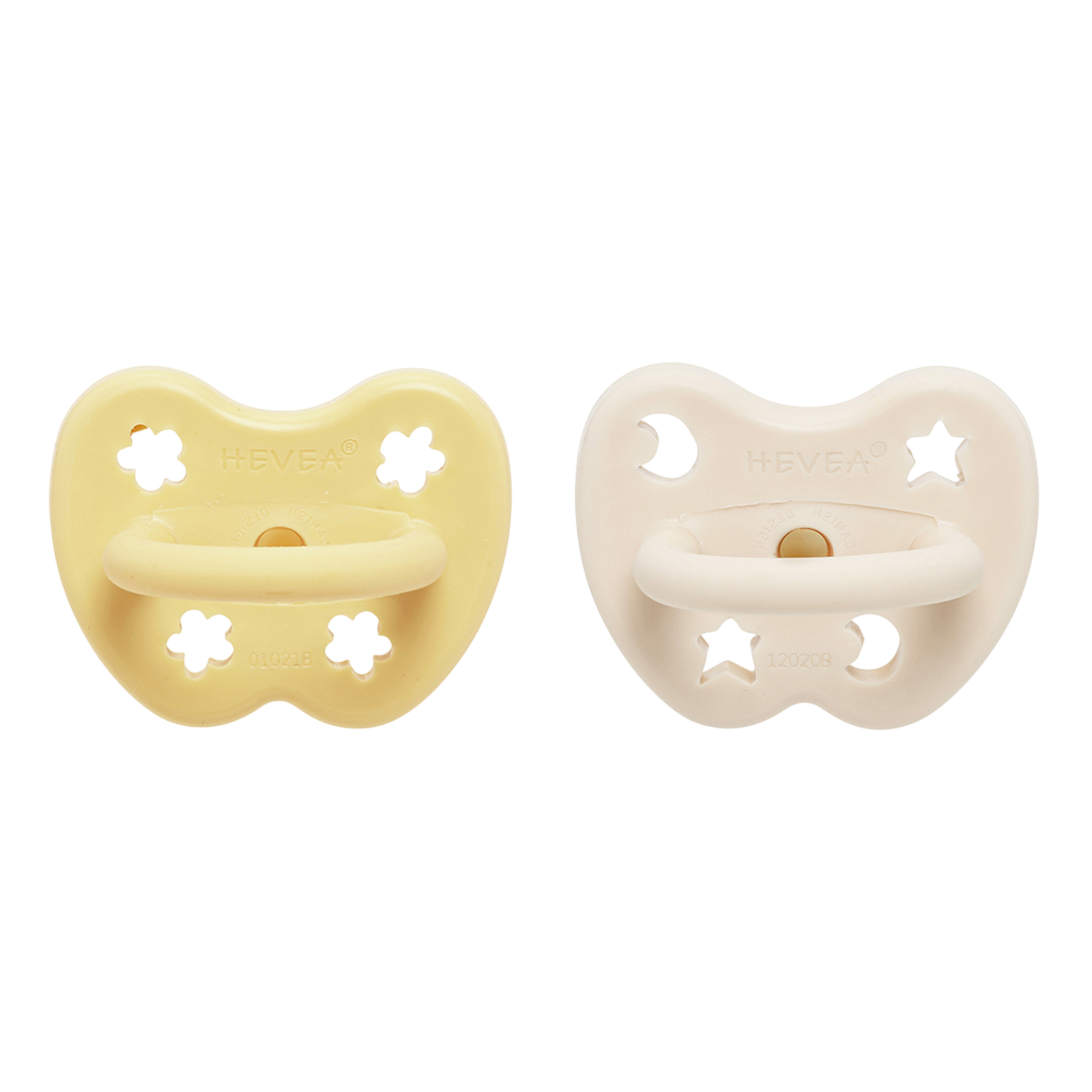 Baby Schnuller 2-Pack Round pale butter & milky white