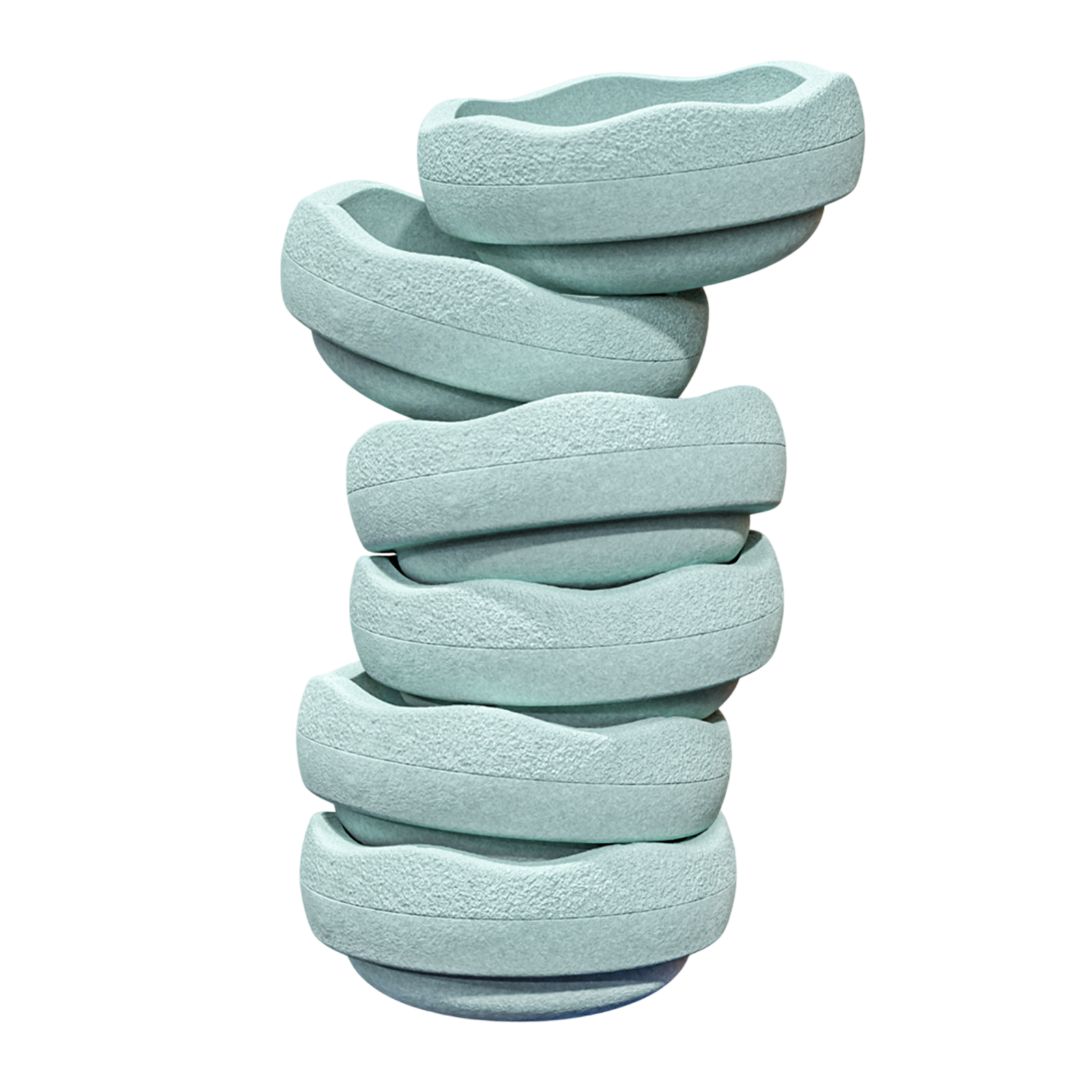 Pierre à empiler menthe 6 (6 pcs)