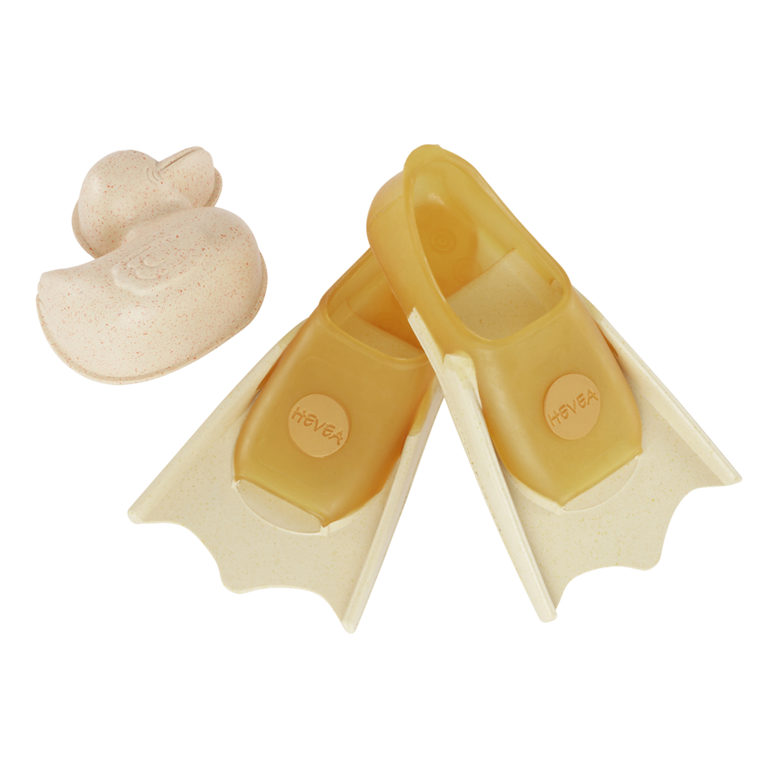 Baby Duck Shaped Fins + sand shaper hellgelb