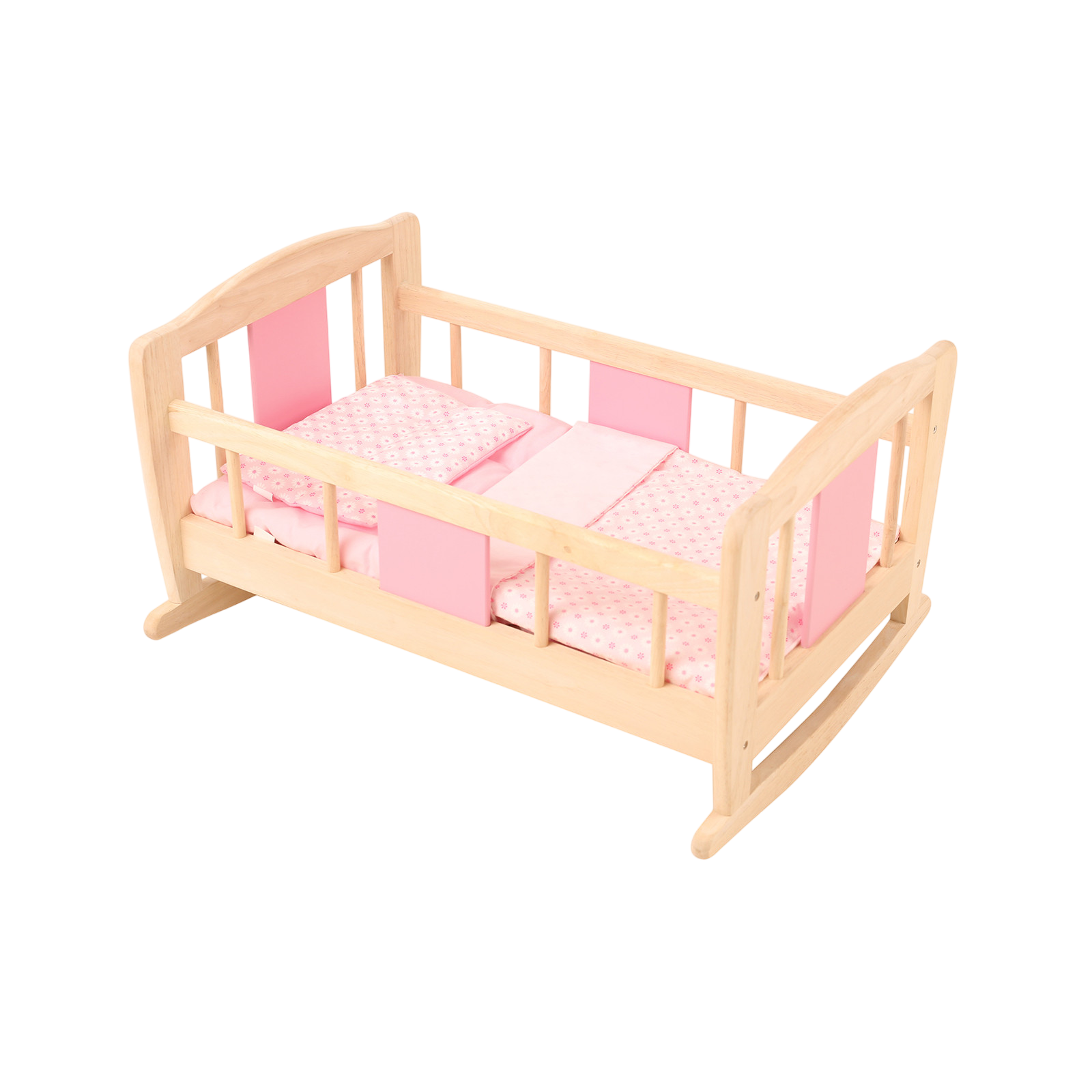 Spielba doll's cradle with contents