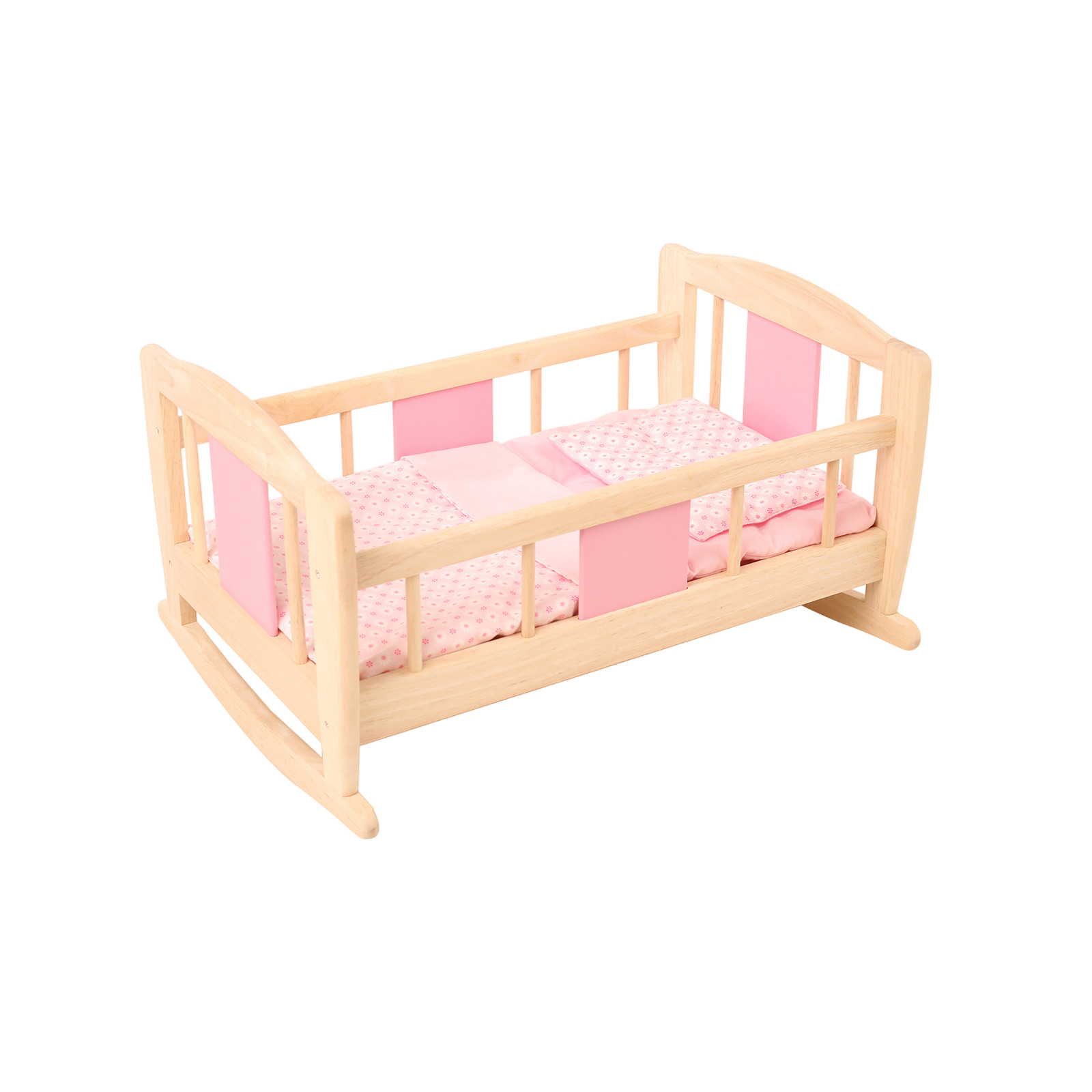 Spielba doll's cradle with contents