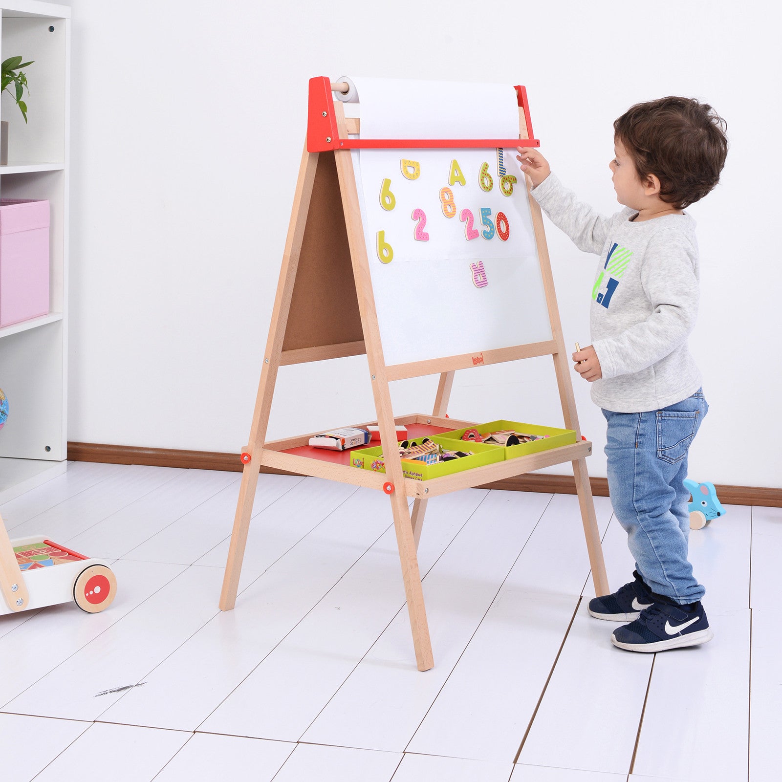 Spielba magnetic blackboard with paper + chalks