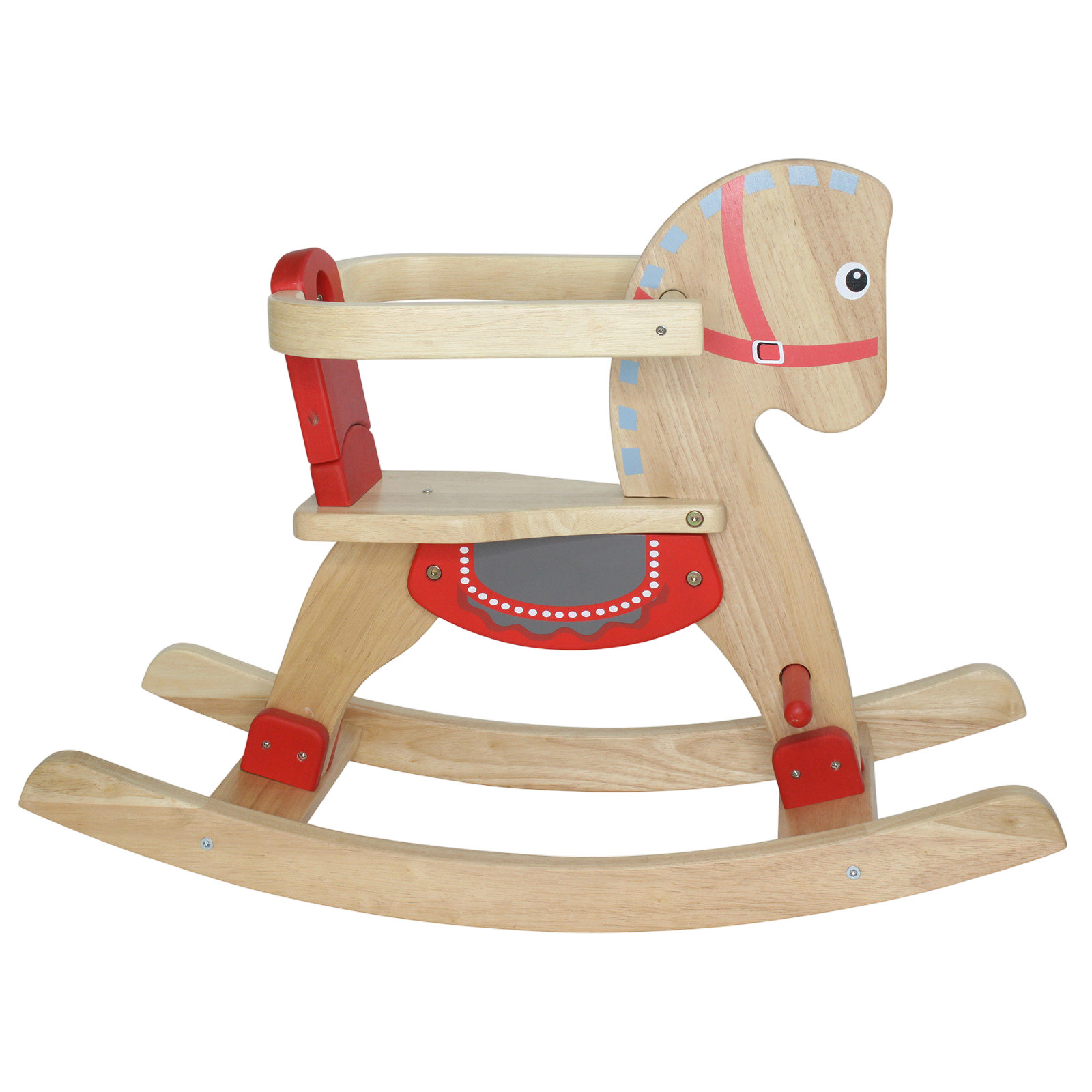Spielba rocking horse natural wood