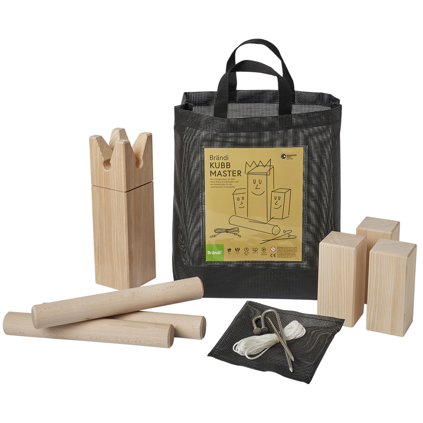 Brändi Kubb Master in robuster Tragtasche