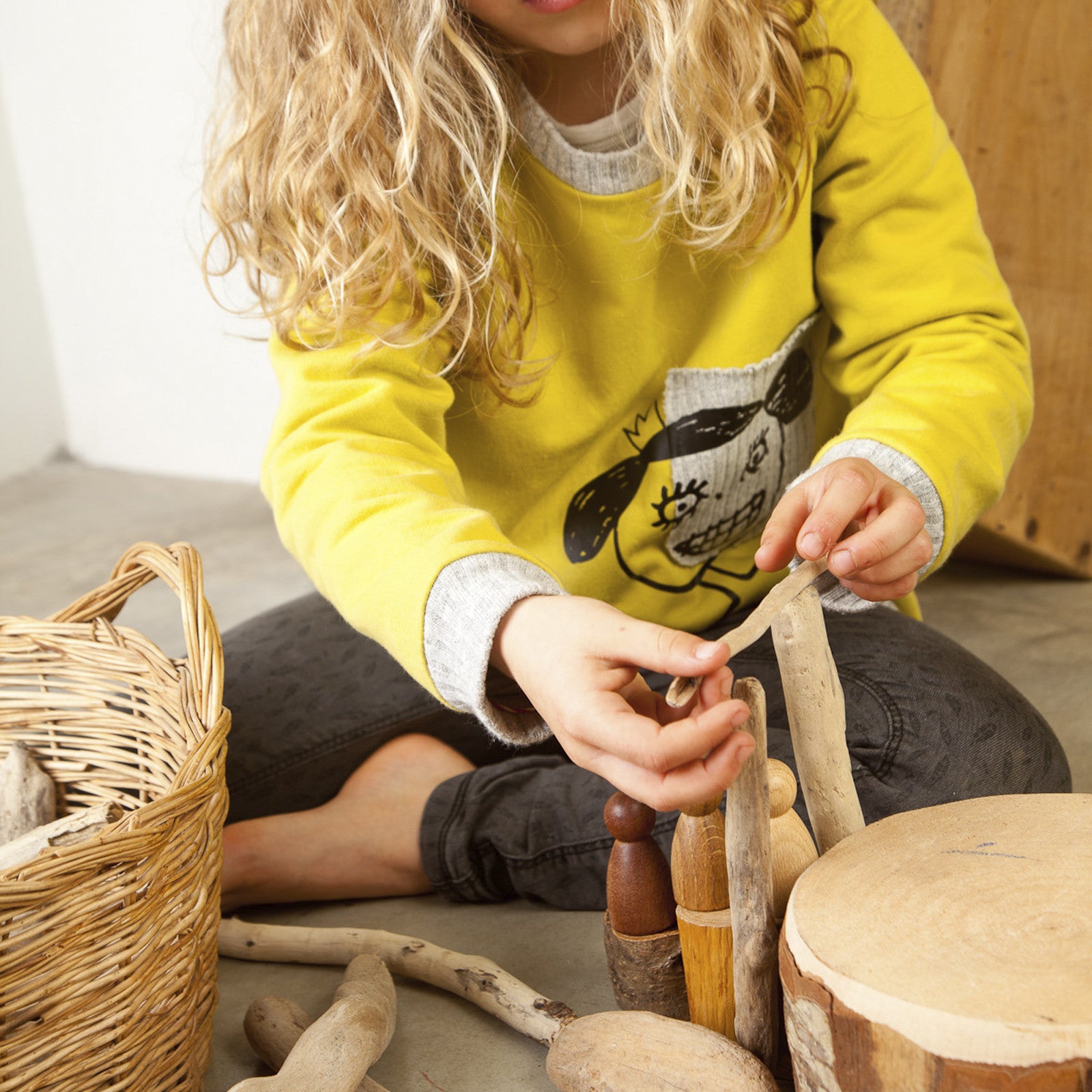 Nins 3 pieces natural wood Grapat