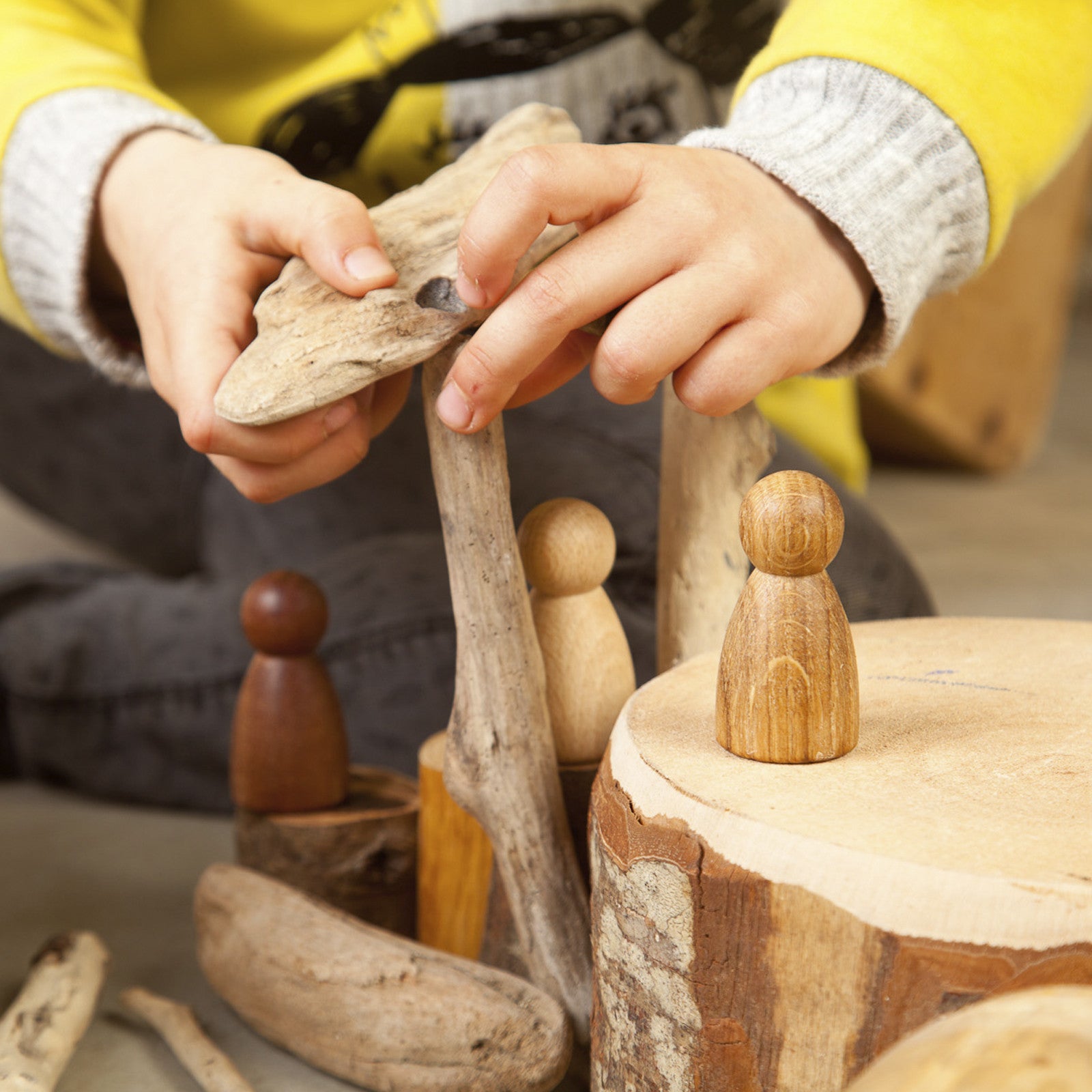 Nins 3 pieces natural wood Grapat