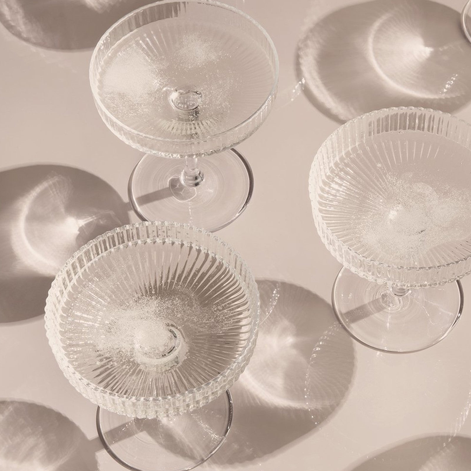 Champagne glasses Ripple set of 2