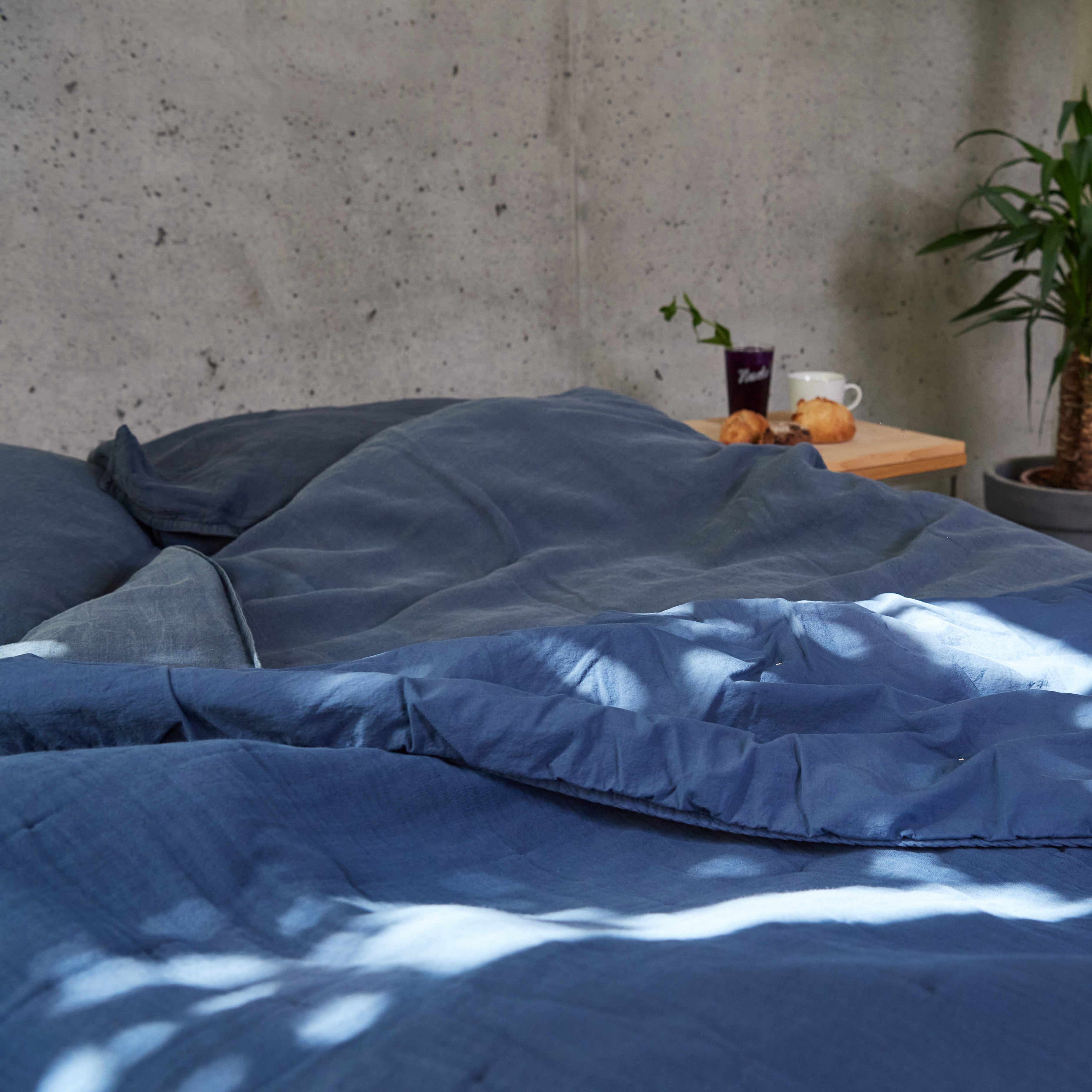 NORA blanket indigo, quilt 150x200 cm