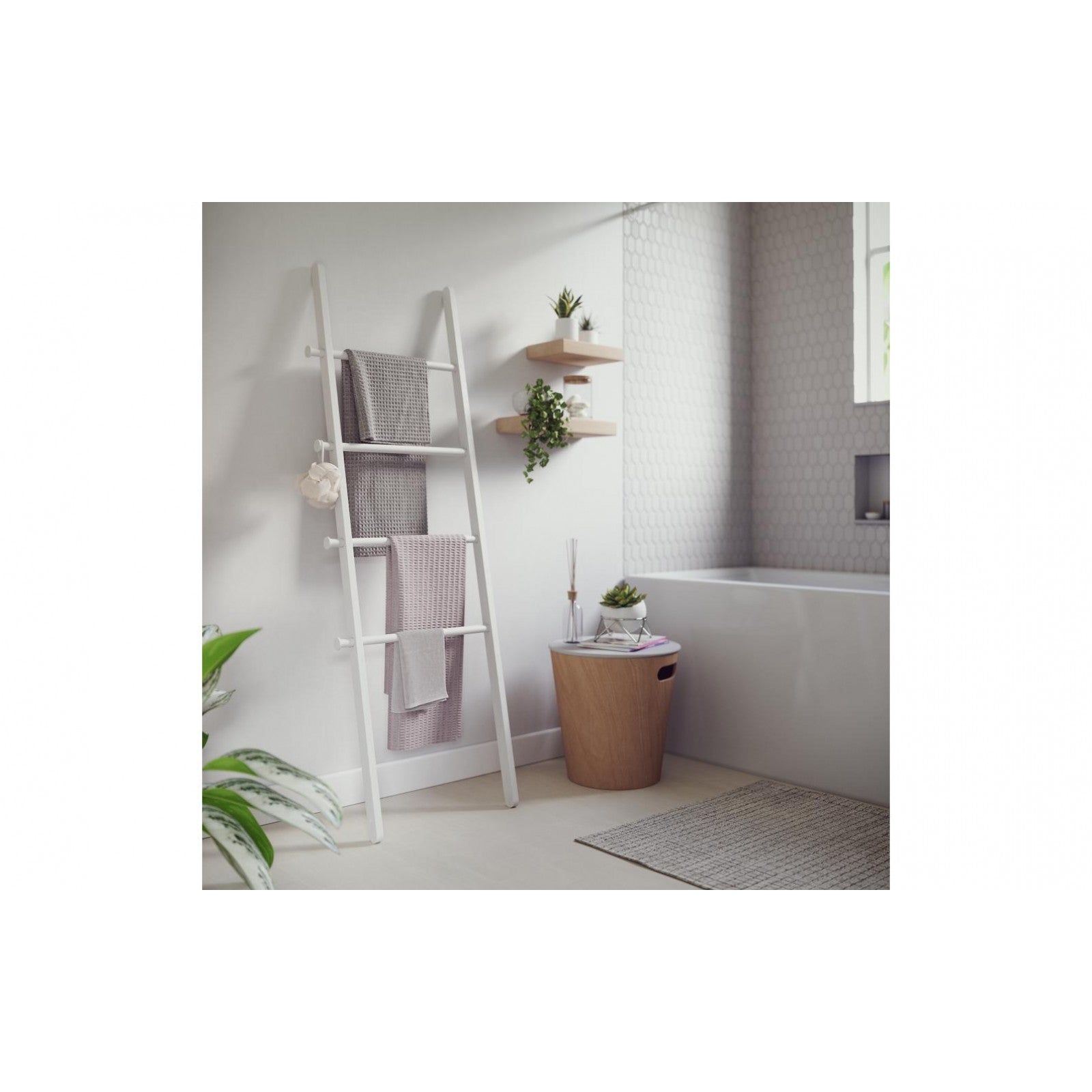 Coat rack Leana 152 cm, white