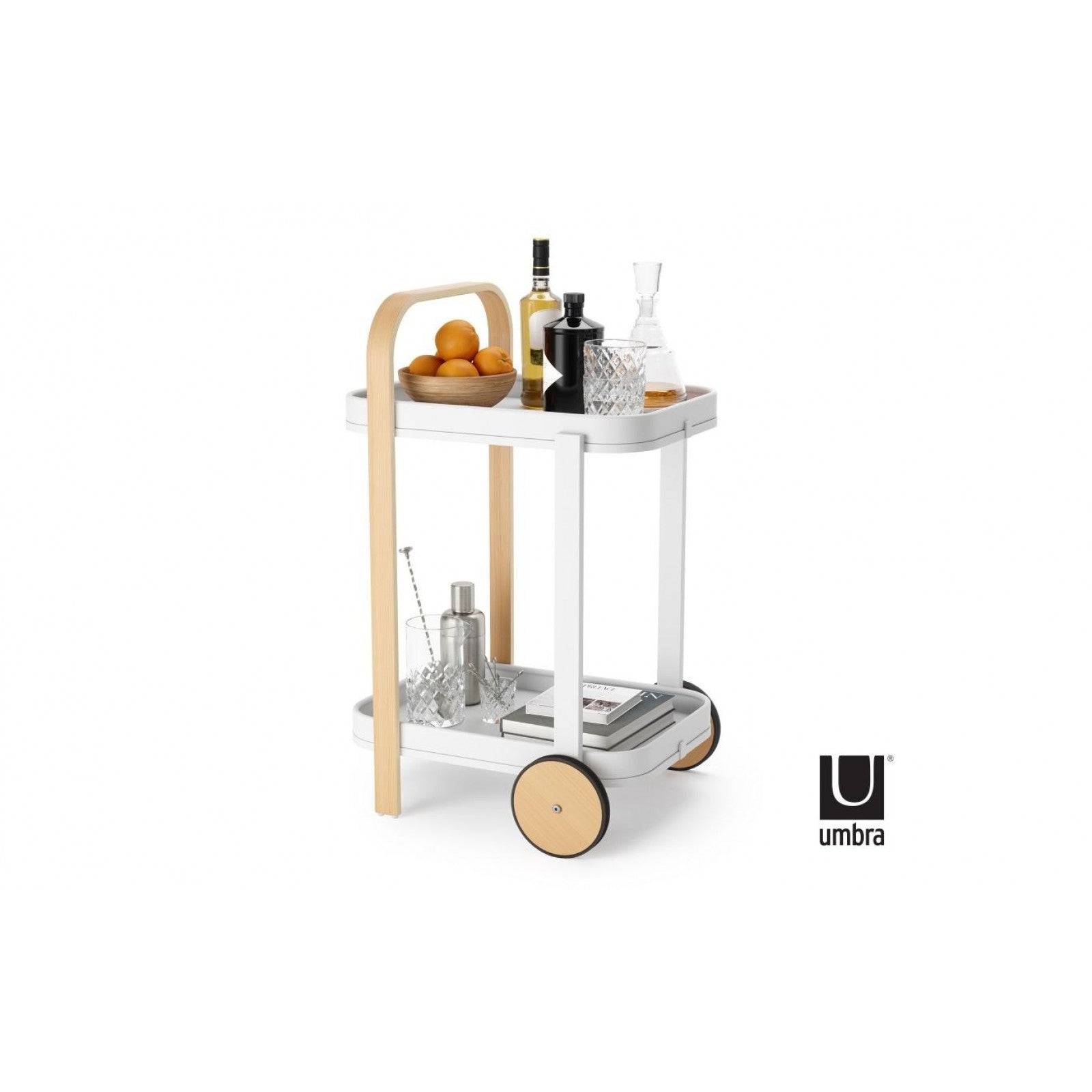 Bellwood bar trolley, nature/white