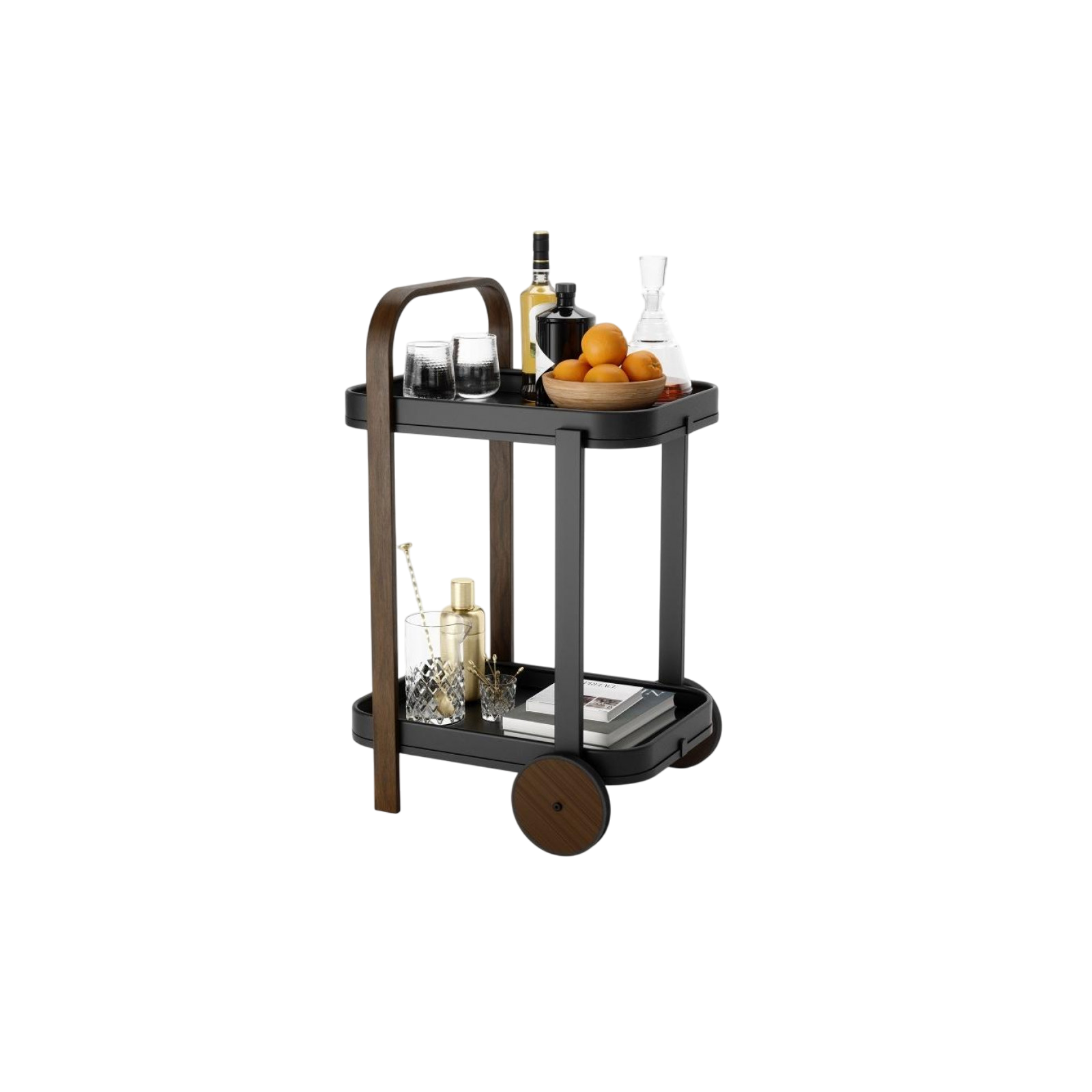 Bellwood bar trolley, dark brown/black