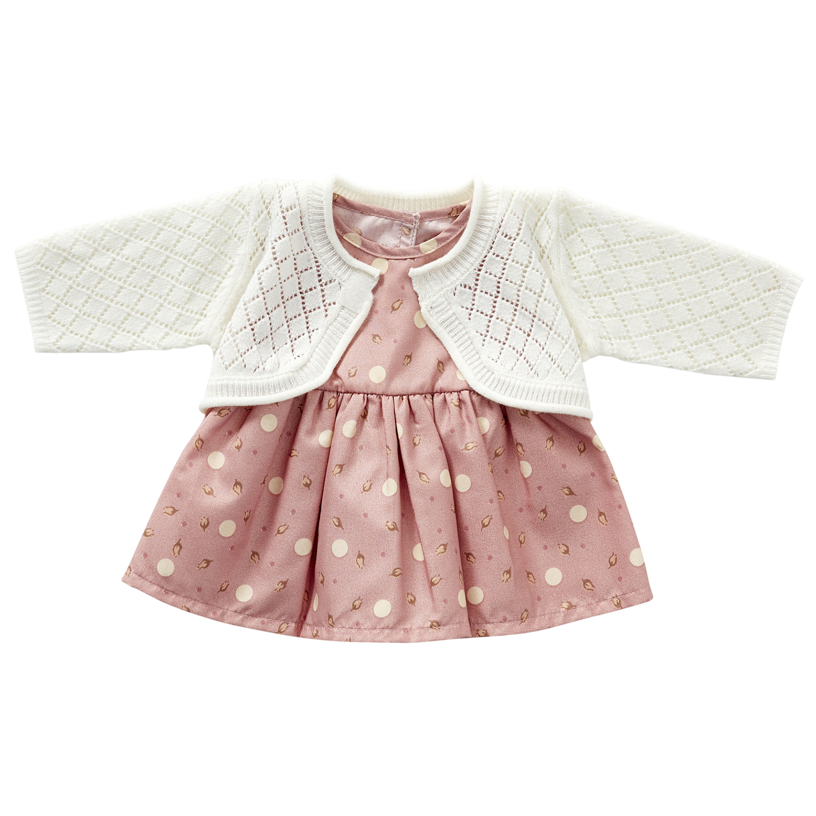 Puppenkleid und Strickjacke - (40-45 cm)