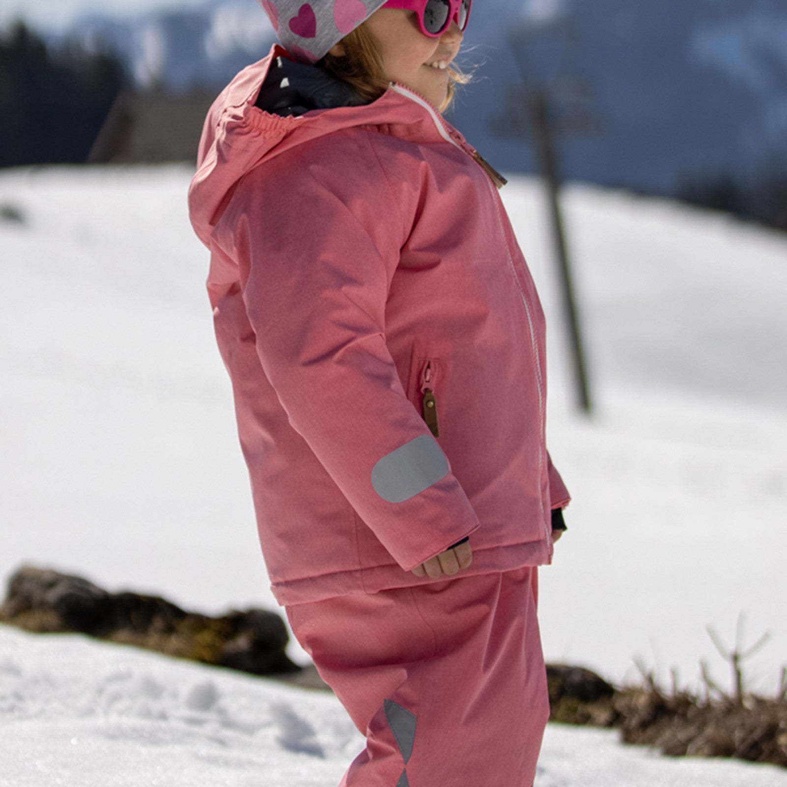 Pantalon de neige pour enfants Charlie strawberry pink