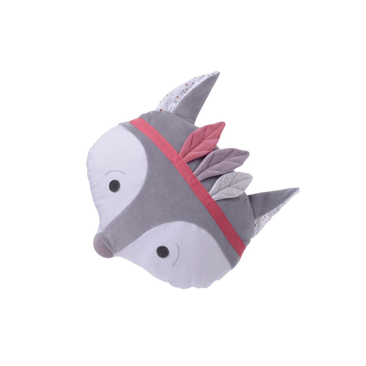 Pink fox cushion (GOTS)