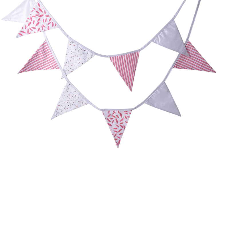 Flamingo pennant garland (GOTS)