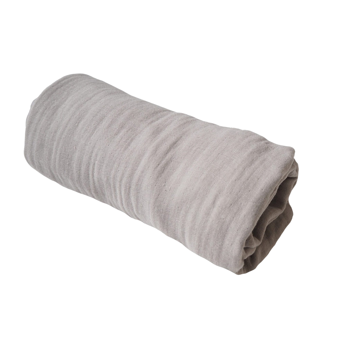 Coussin Muslin gris argenté (GOTS)