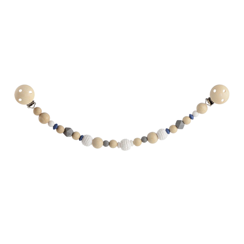 Kinderwagenkette - grau/weiss