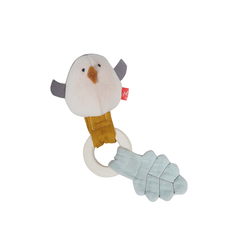 Forest Friends teething ring with crackling acorn