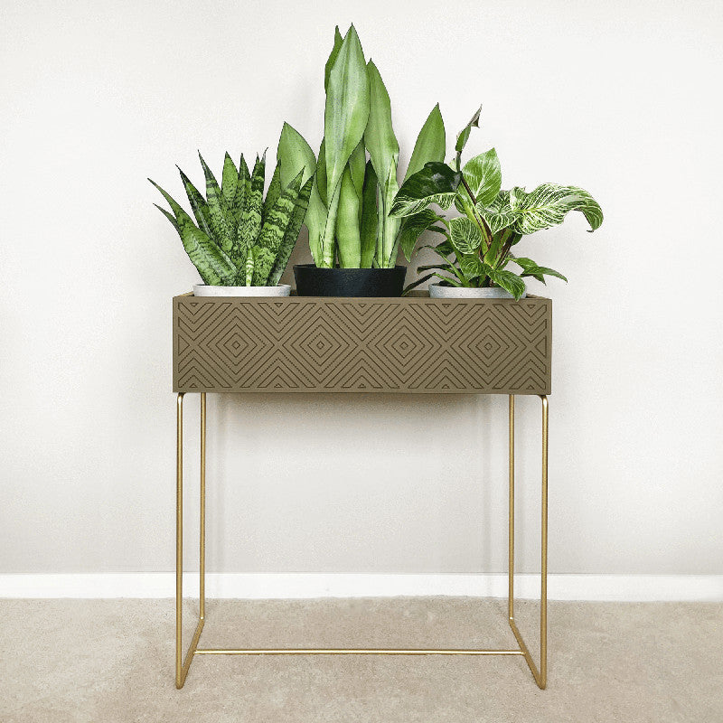 Nevi the plantbox Olivgrün, Gold L