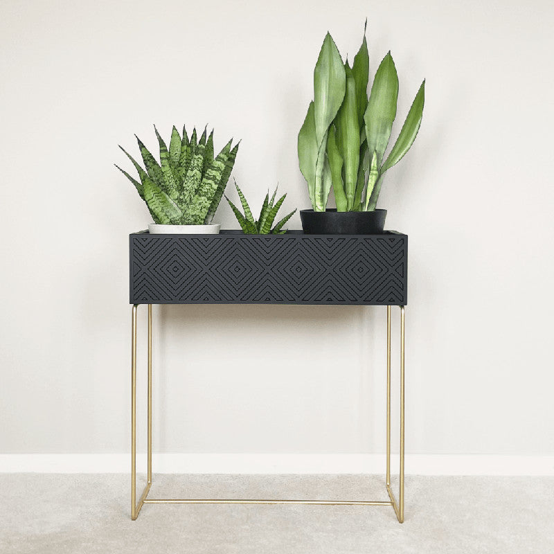 Nevi the plantbox Schwarz, Gold L