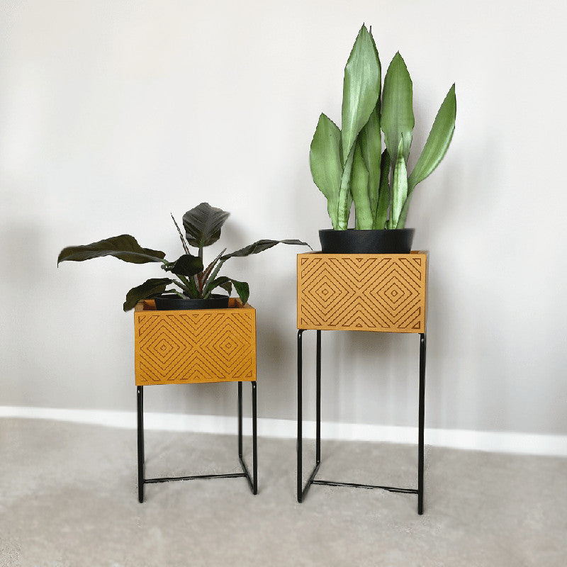 Nevi the plantbox jaune moutarde, noir S