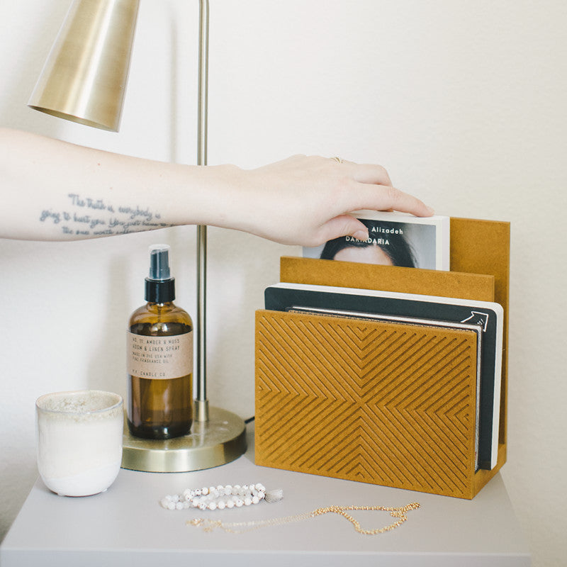 Nola the organizer mustard yellow