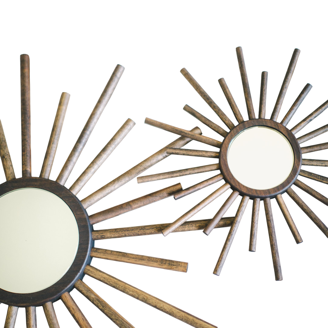 Sole the mirror dark walnut L