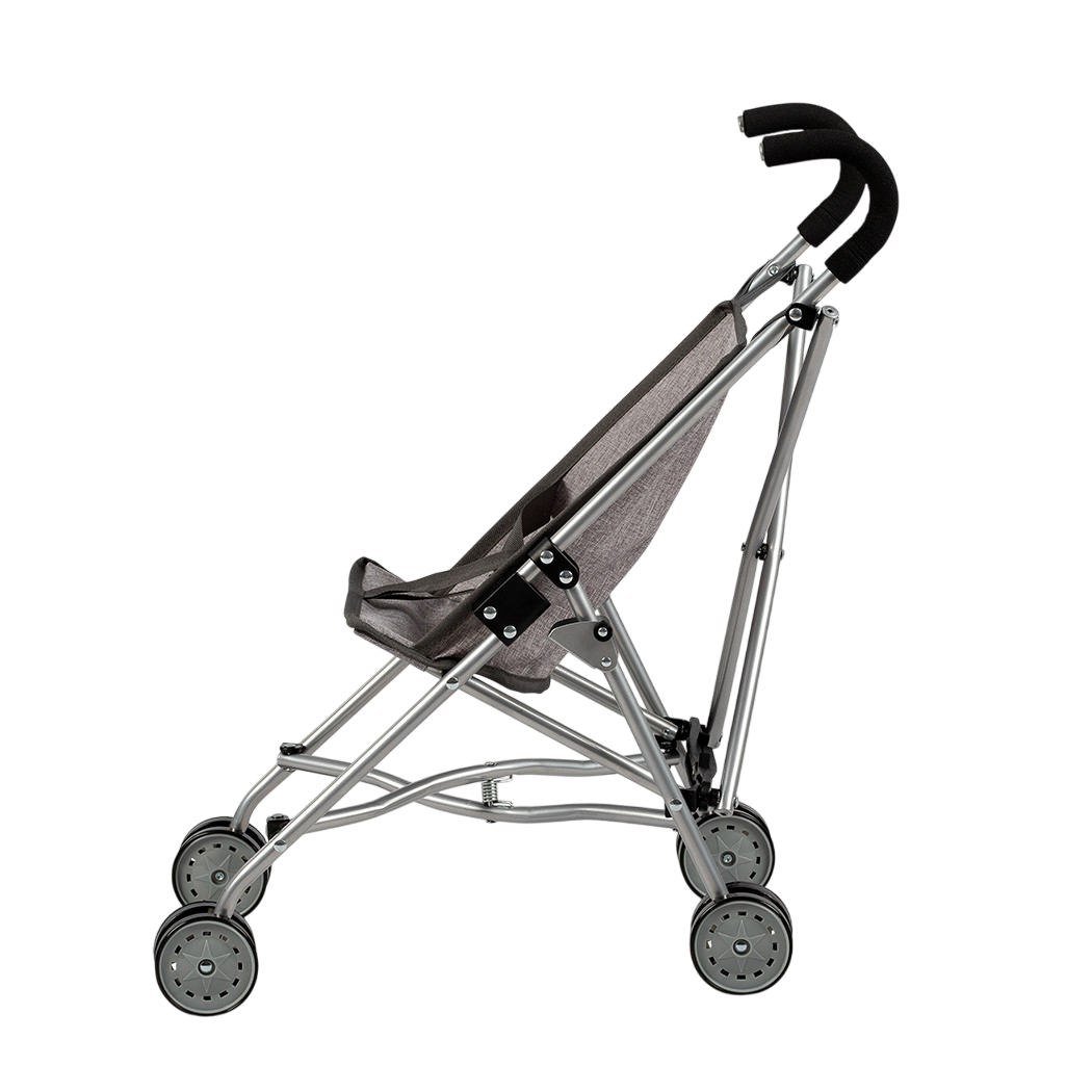 Poussette de poupée, grise