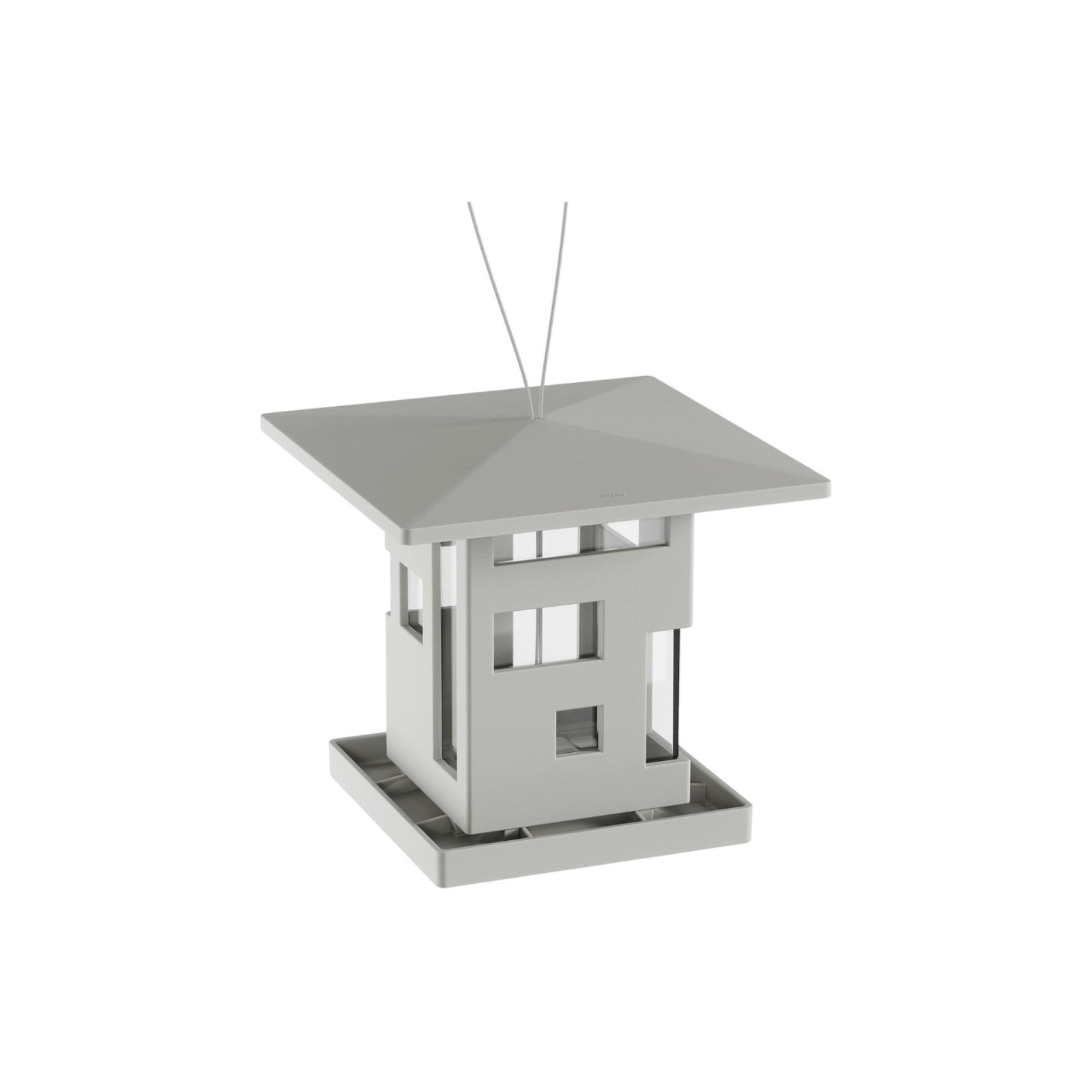 Bird house Bird Cafe for hanging, gray