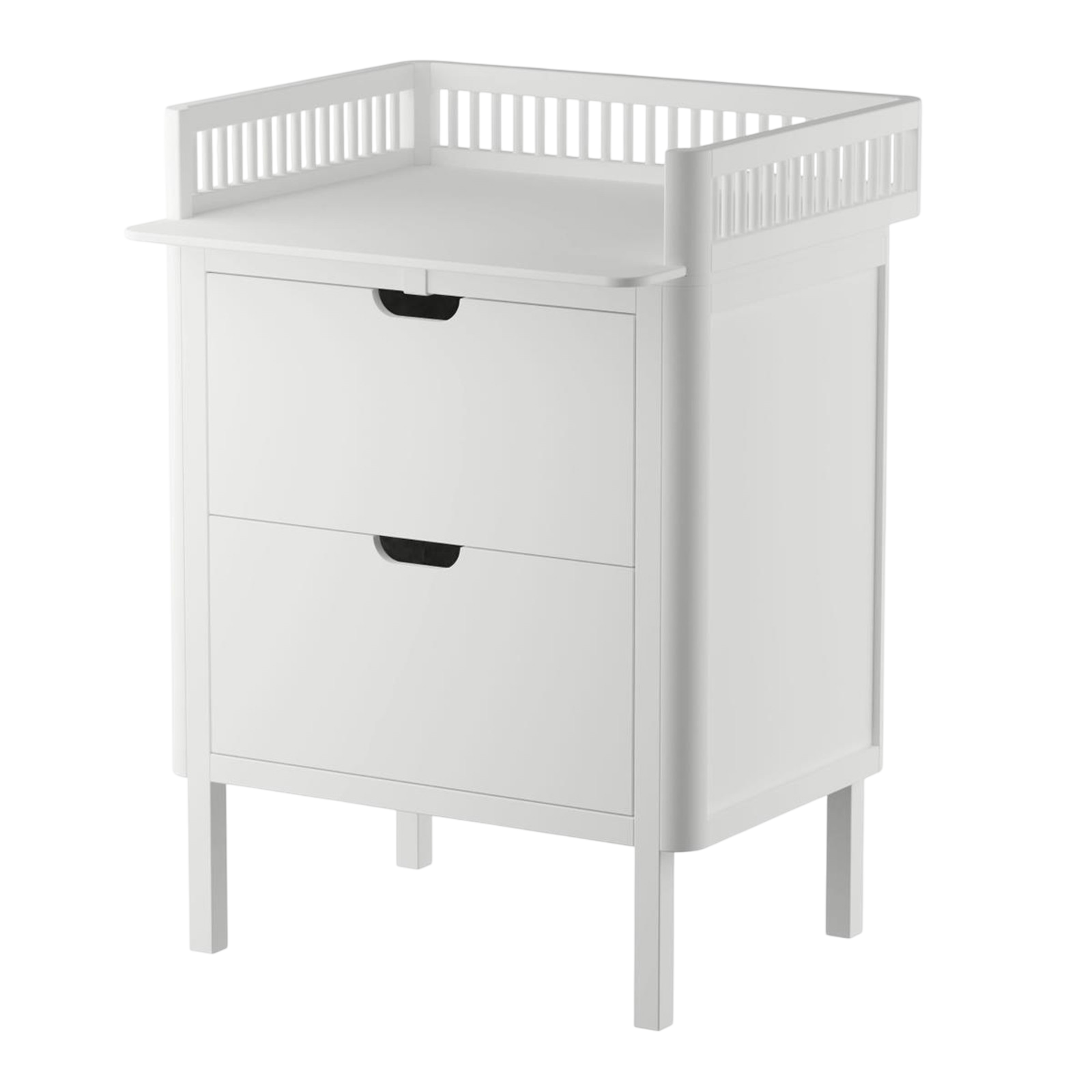Commode à langer avec tiroirs, classic white