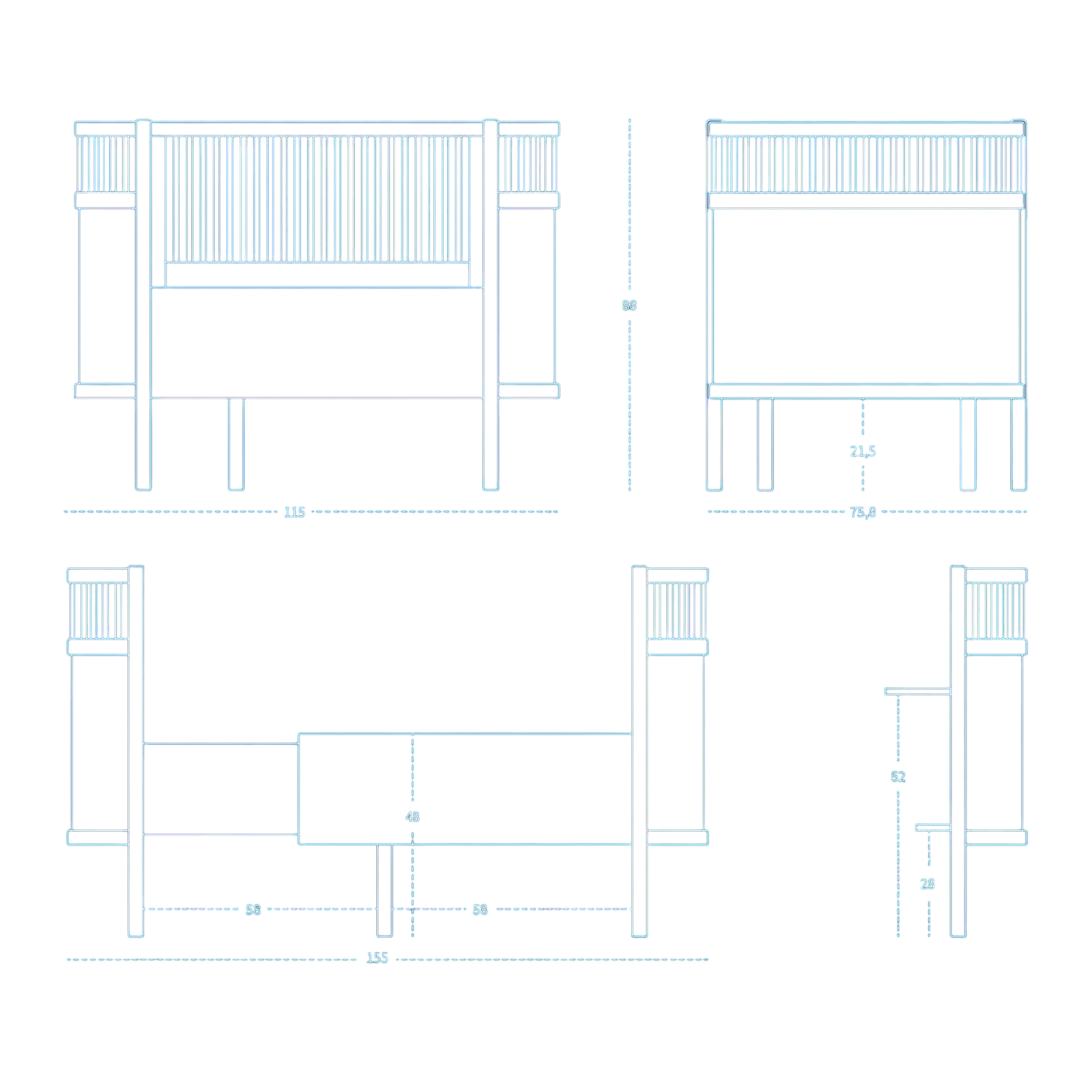 Baby & Juniorbett, wooden edition