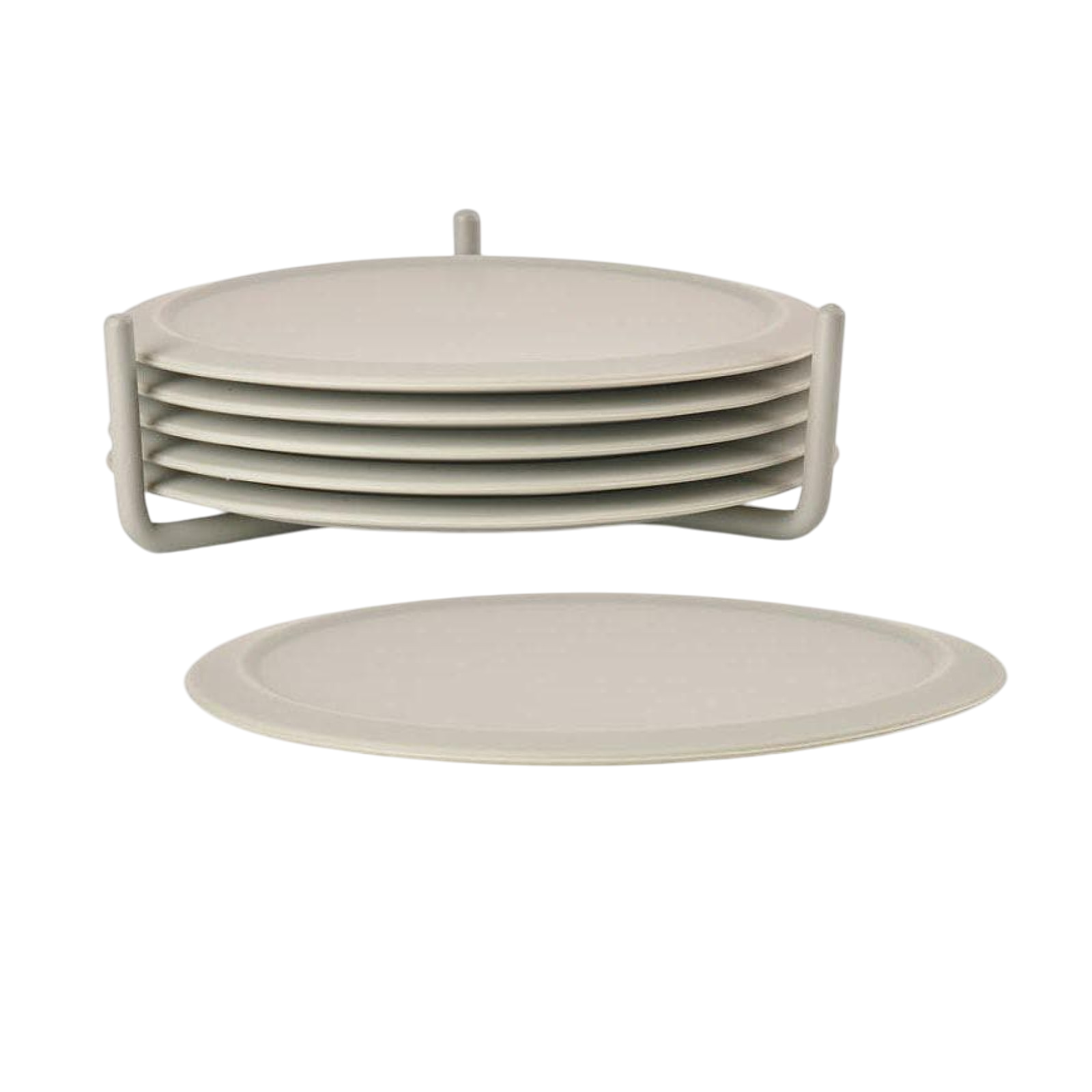 Glass coasters Singels 6 pieces, Mud