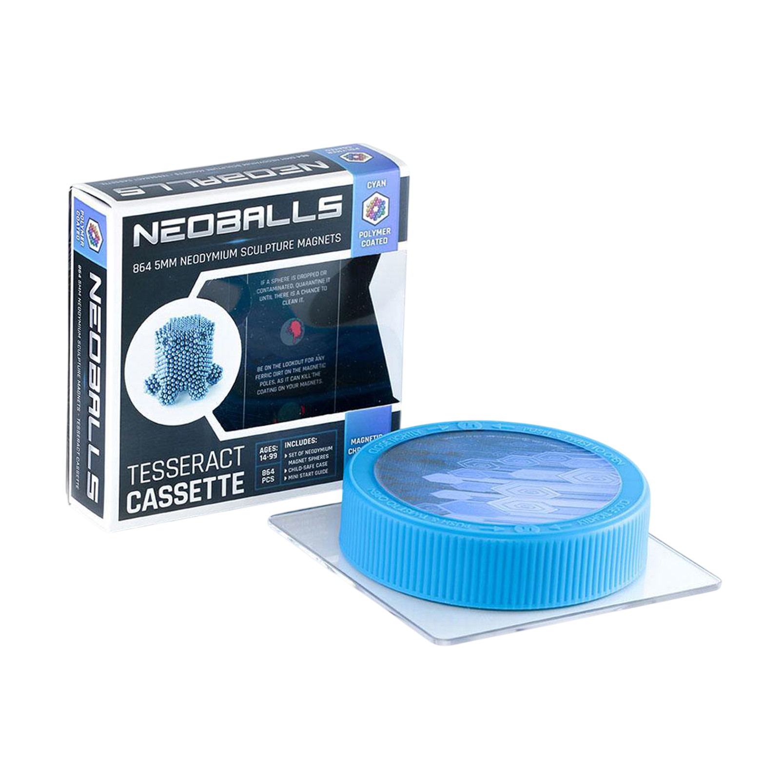 Cyan magnetic spheres - Tesseract Cassette