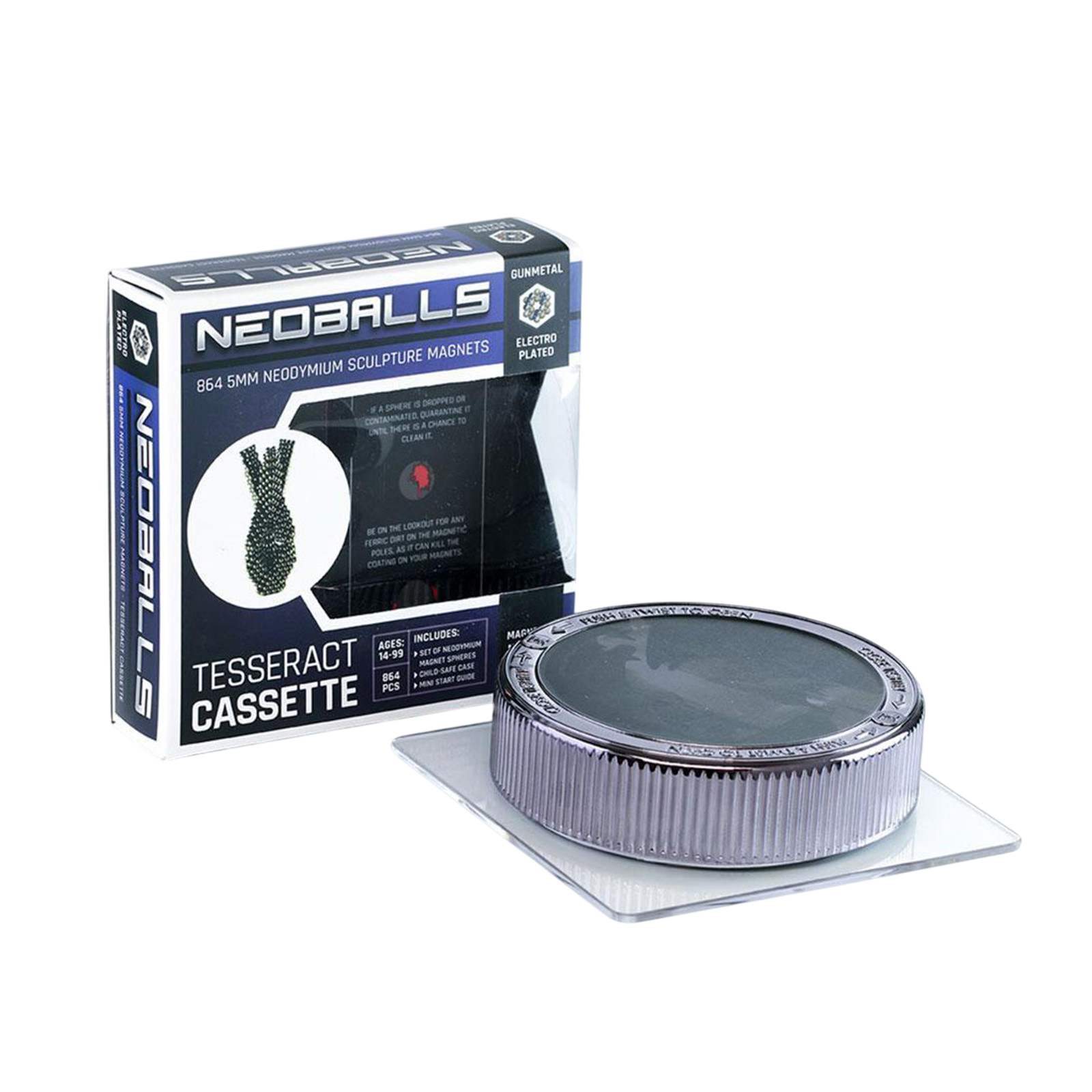 Gunmetal magnetic spheres - Tesseract Cassette